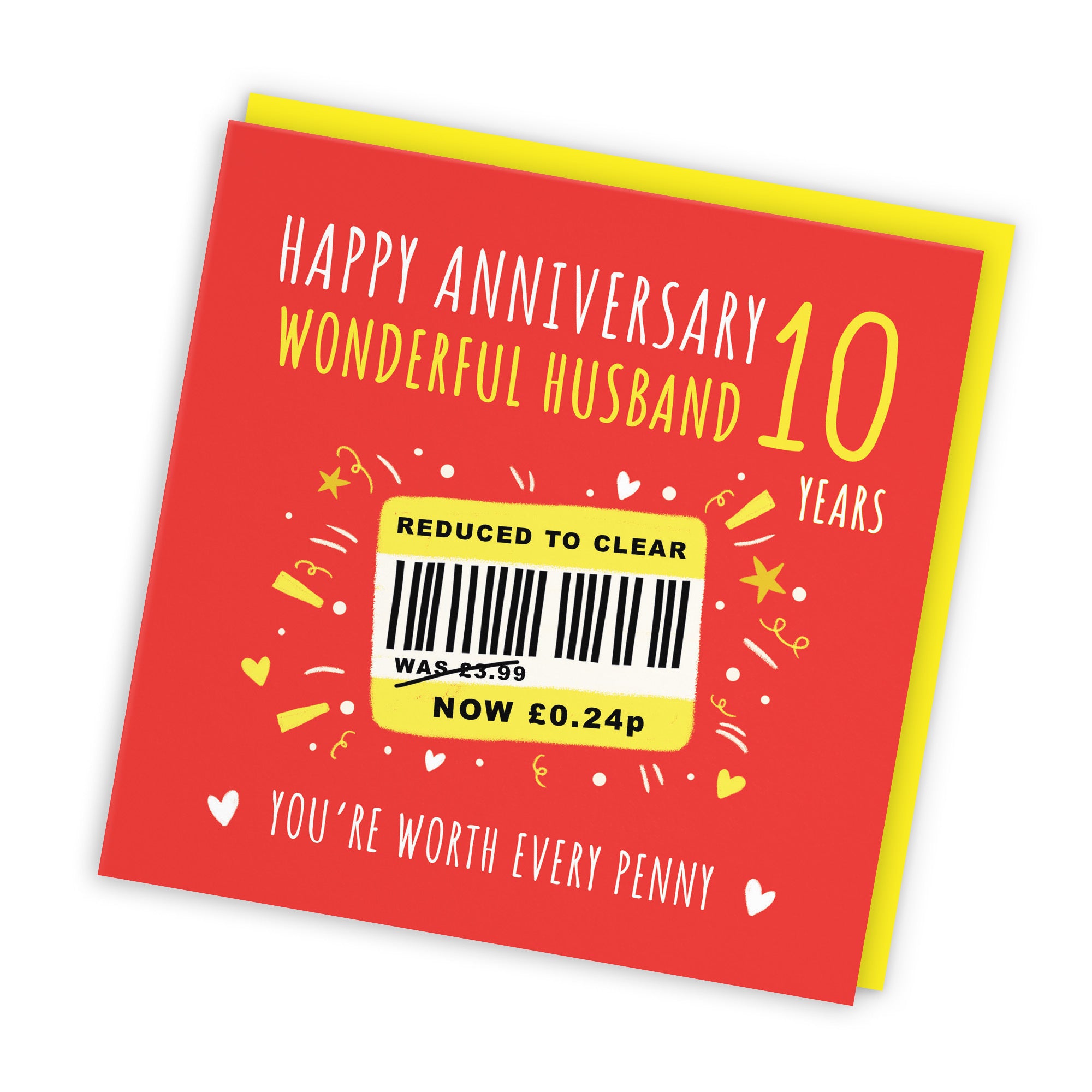10th Husband Anniversary Card Reduced To Clear Moments - Default Title (BS00217)