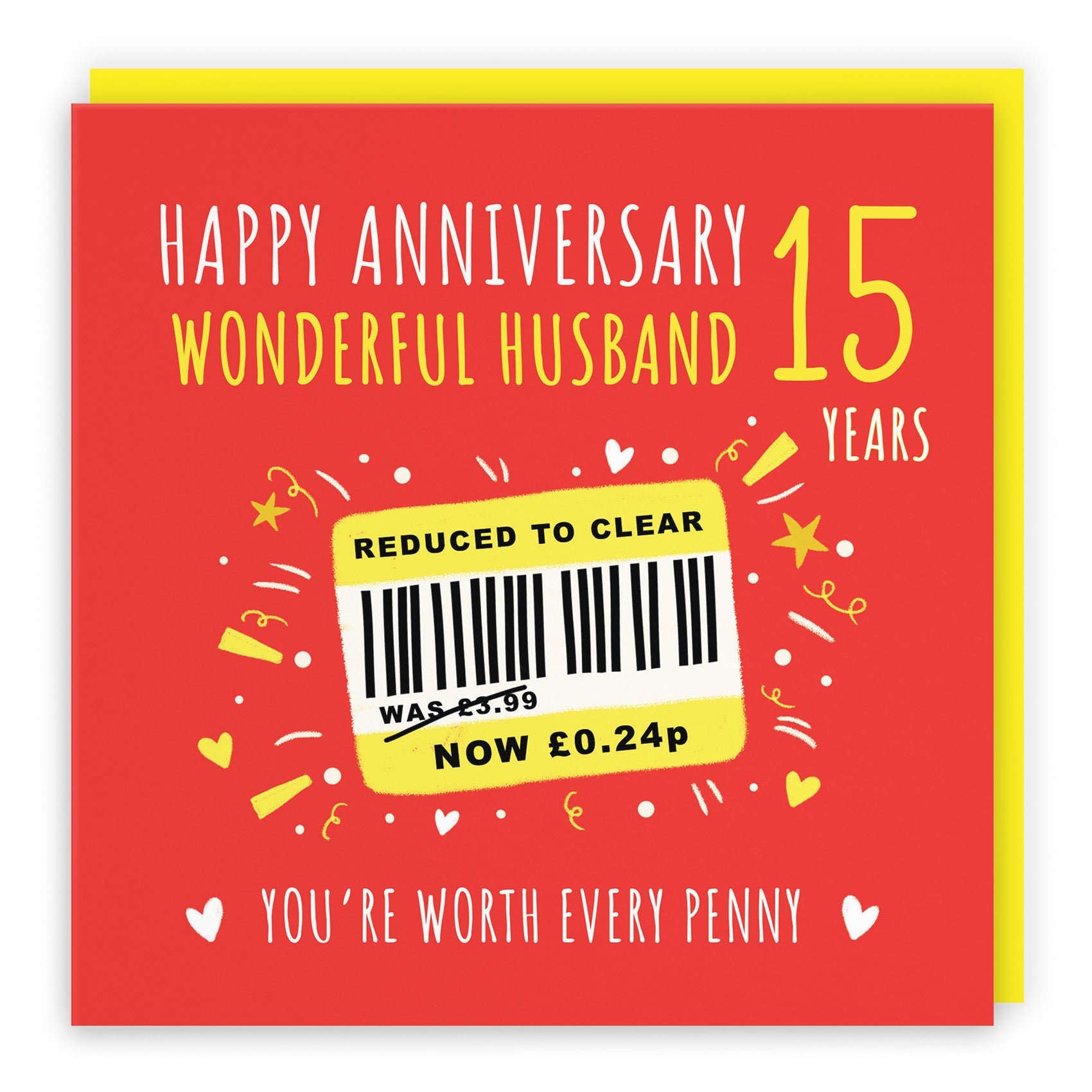 15th Husband Anniversary Card Reduced To Clear Moments - Default Title (BS00218)