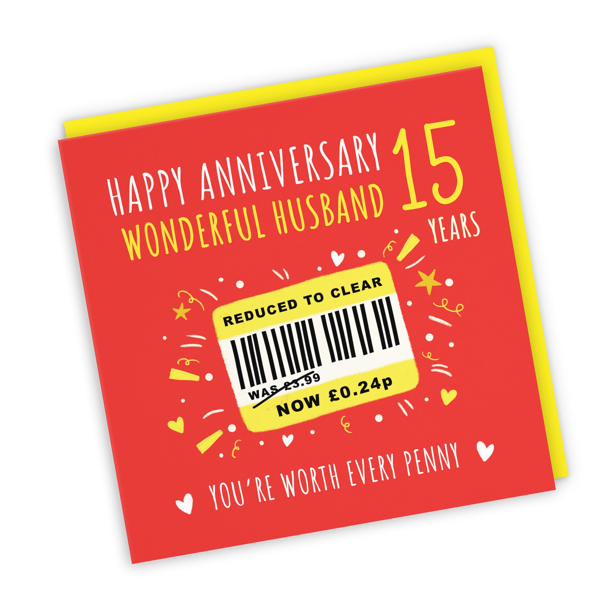 15th Husband Anniversary Card Reduced To Clear Moments - Default Title (BS00218)