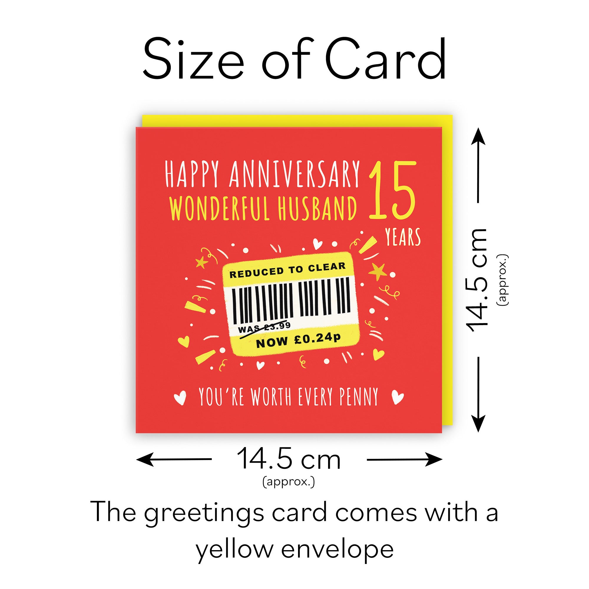 15th Husband Anniversary Card Reduced To Clear Moments - Default Title (BS00218)