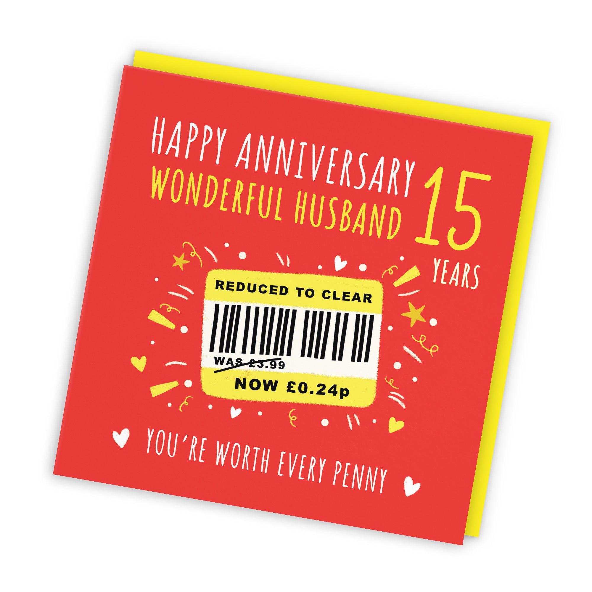 15th Husband Anniversary Card Reduced To Clear Moments - Default Title (BS00218)