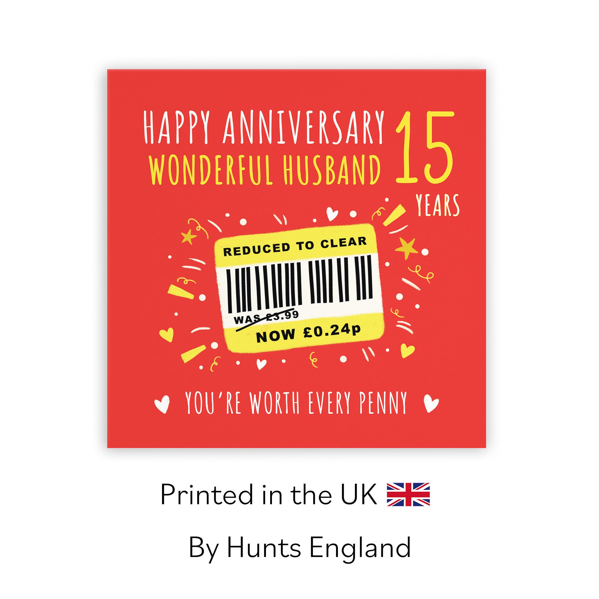 15th Husband Anniversary Card Reduced To Clear Moments - Default Title (BS00218)