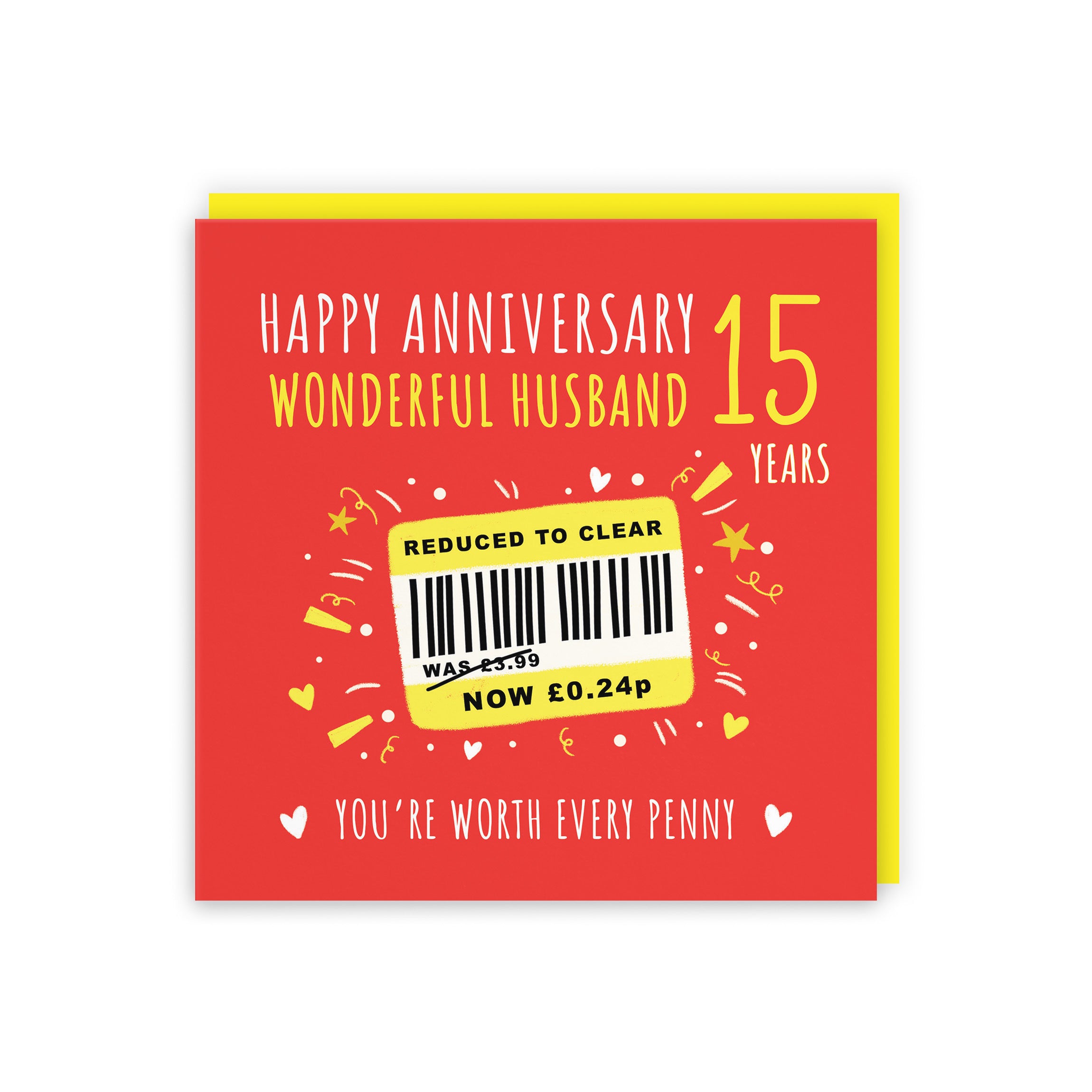 15th Husband Anniversary Card Reduced To Clear Moments - Default Title (BS00218)