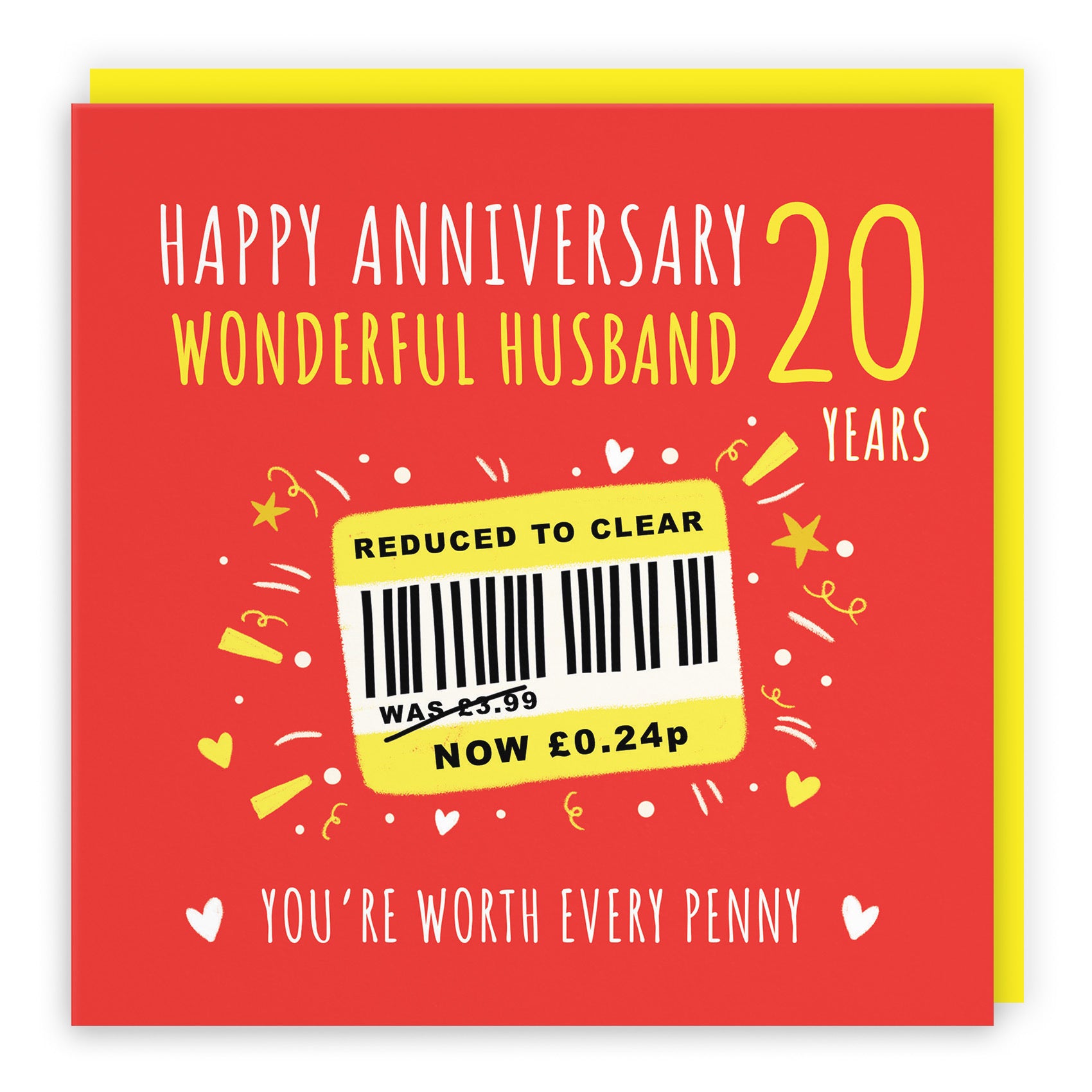20th Husband Anniversary Card Reduced To Clear Moments - Default Title (BS00219)