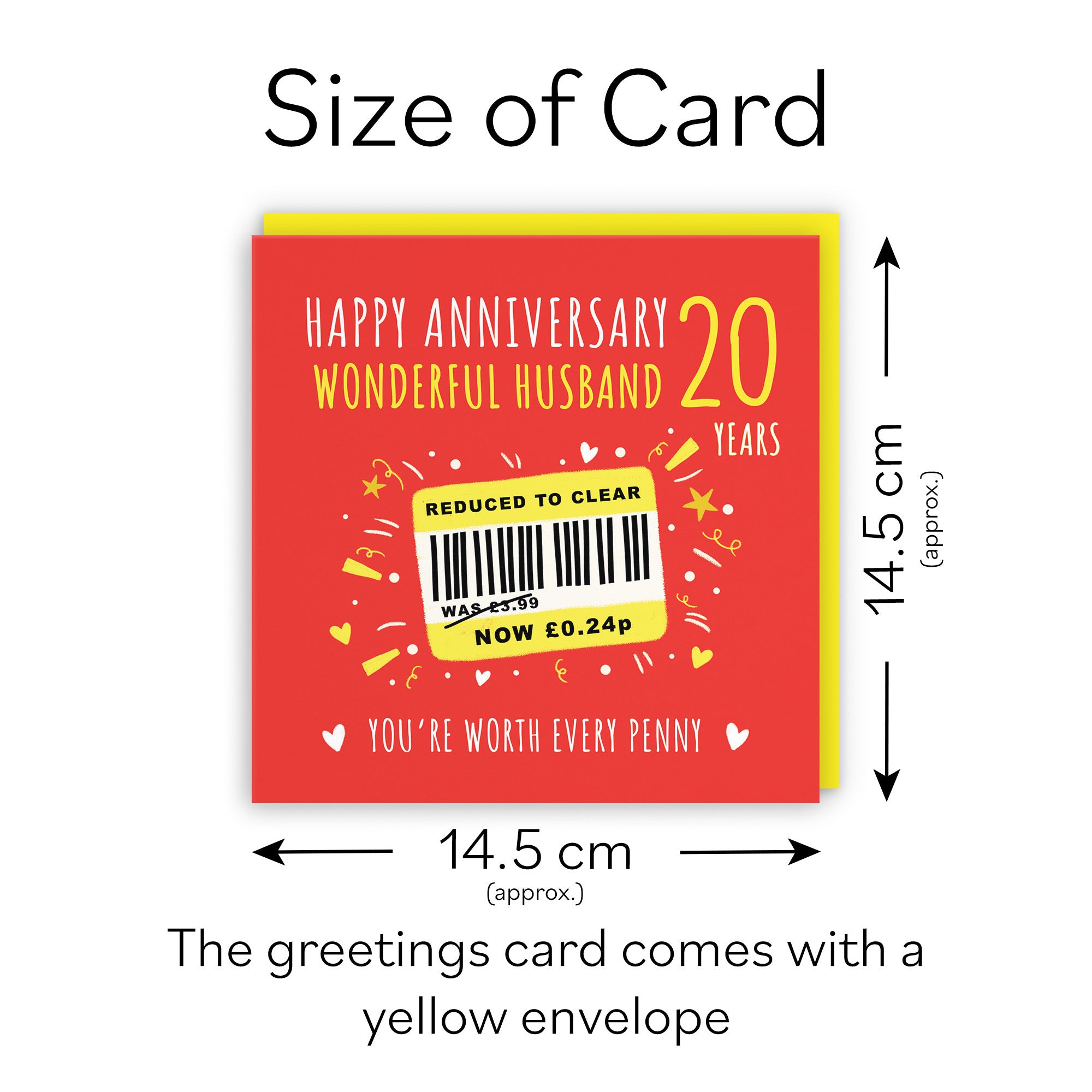 20th Husband Anniversary Card Reduced To Clear Moments - Default Title (BS00219)