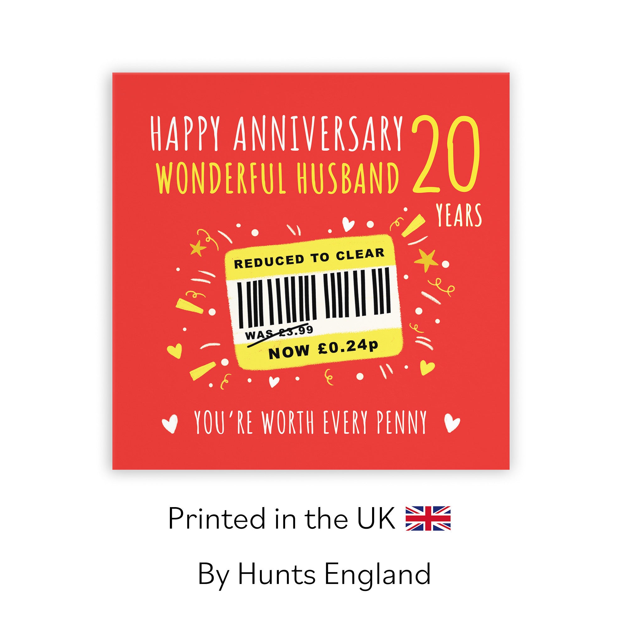 20th Husband Anniversary Card Reduced To Clear Moments - Default Title (BS00219)