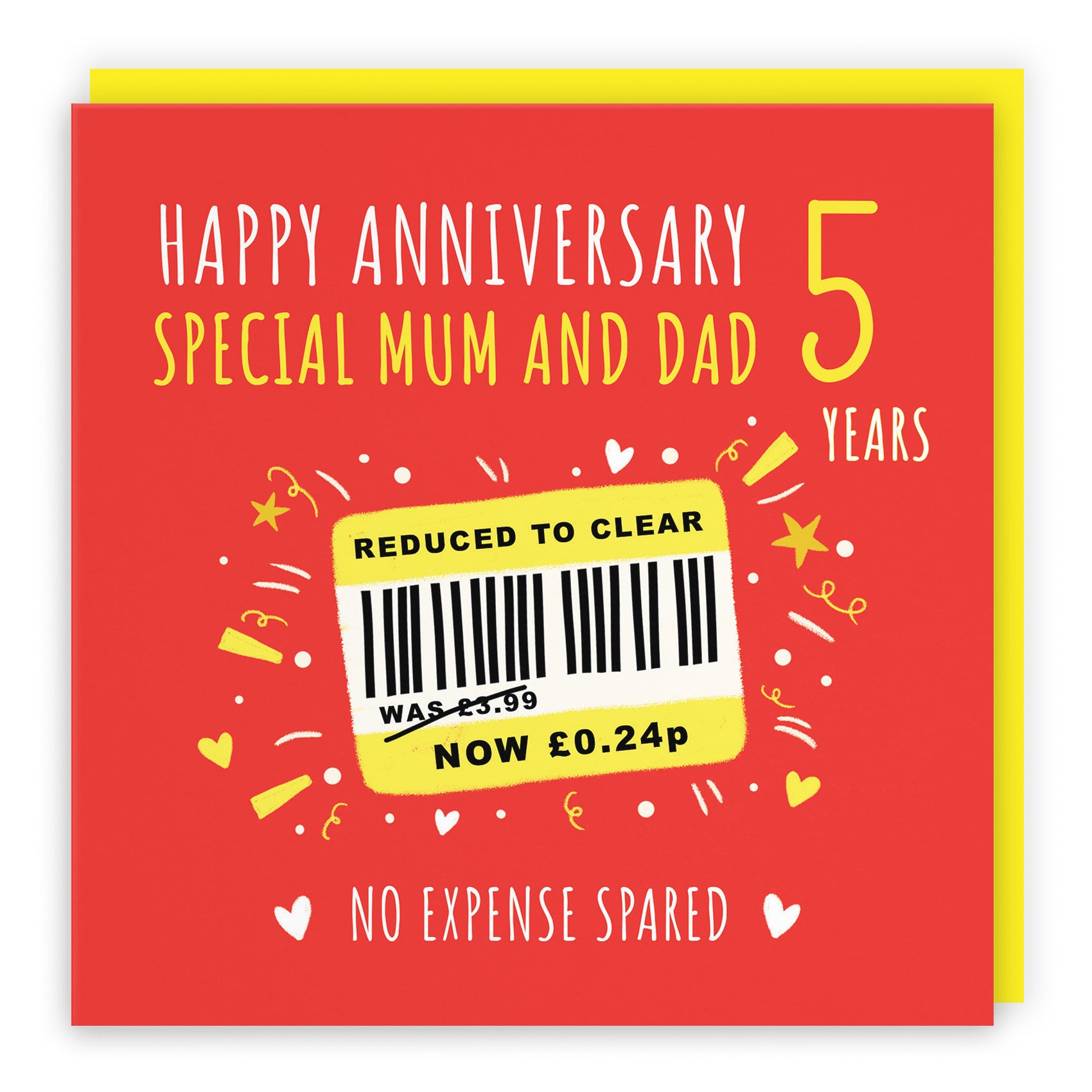 5th Mum And Dad Anniversary Card Reduced To Clear Moments - Default Title (BS00220)