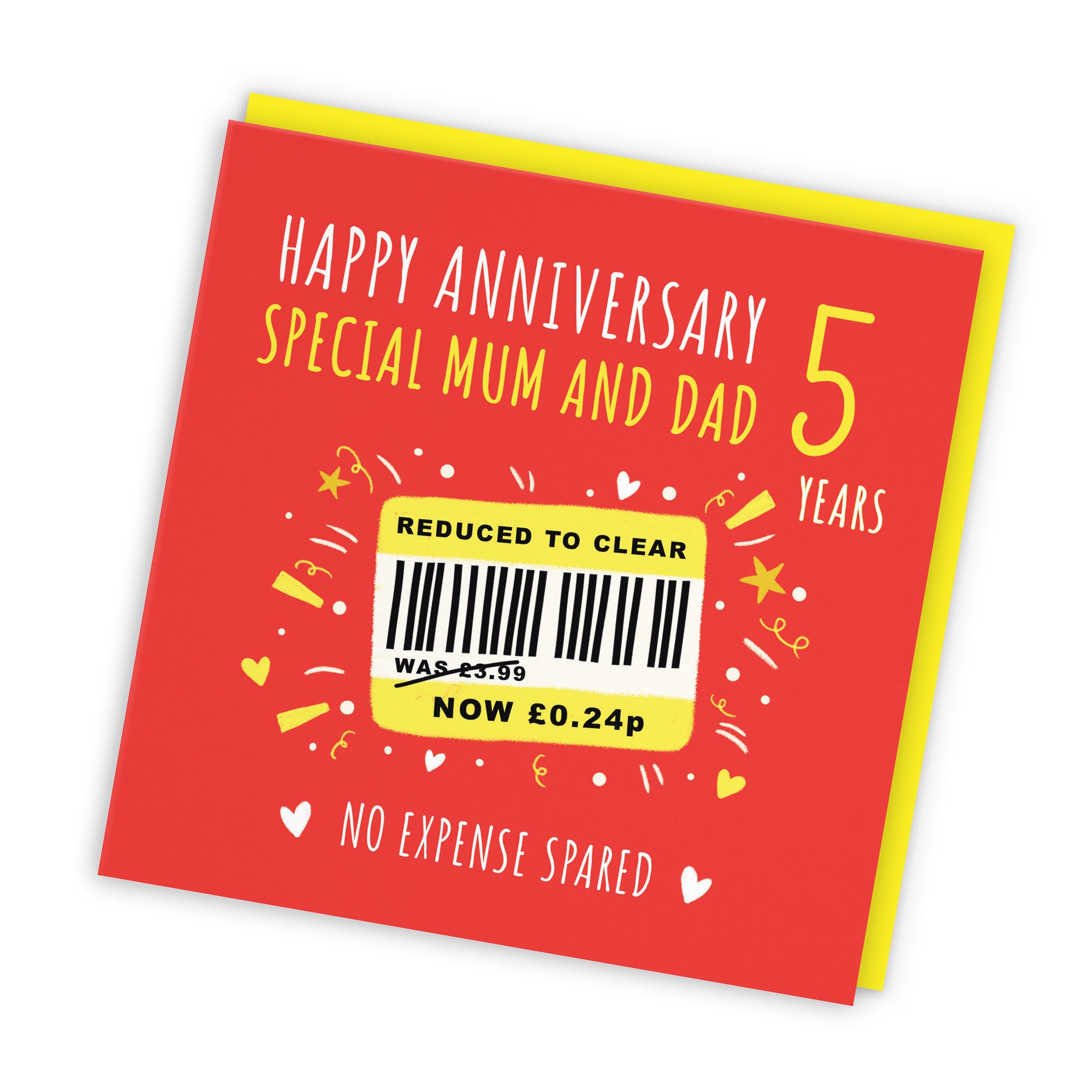 5th Mum And Dad Anniversary Card Reduced To Clear Moments - Default Title (BS00220)
