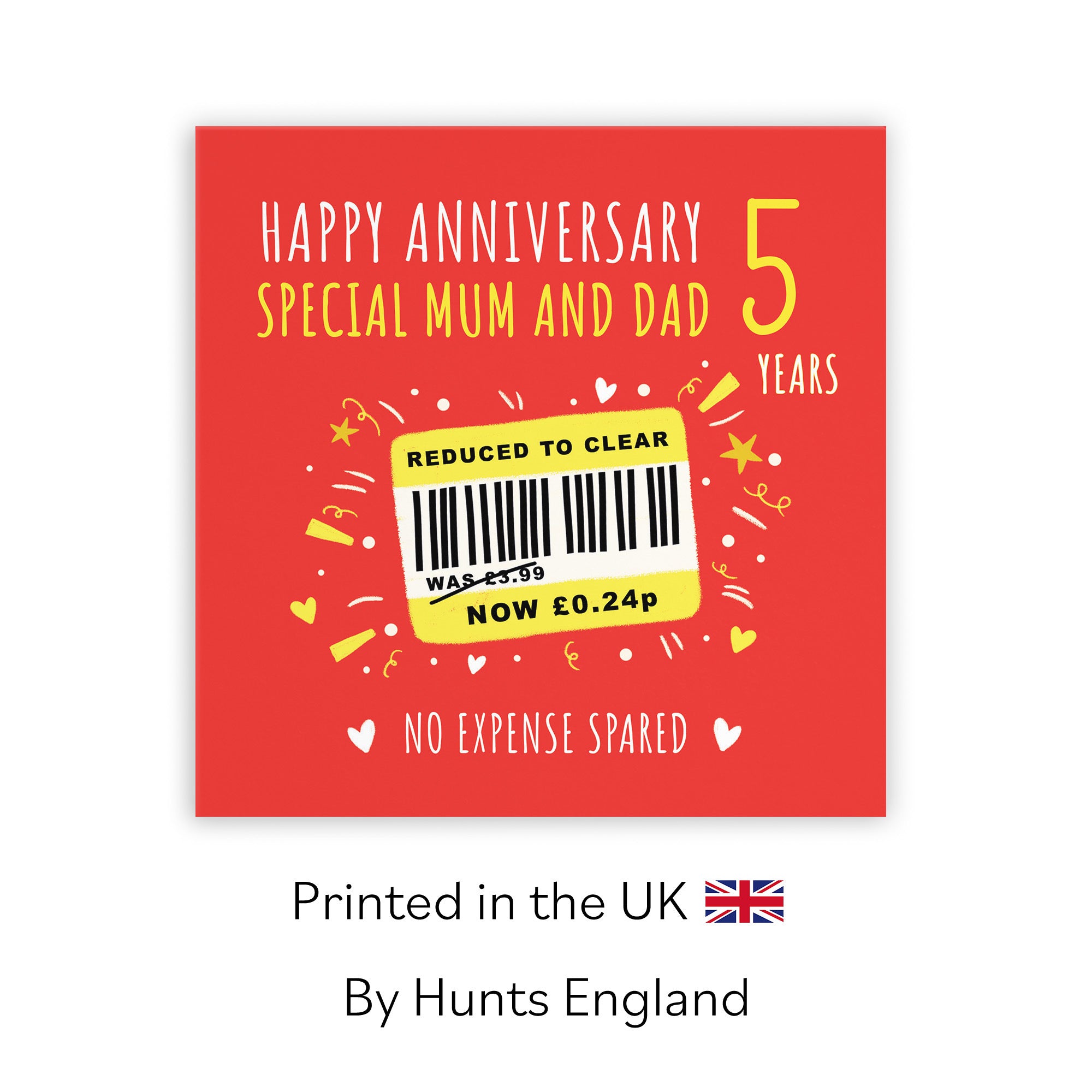 5th Mum And Dad Anniversary Card Reduced To Clear Moments - Default Title (BS00220)