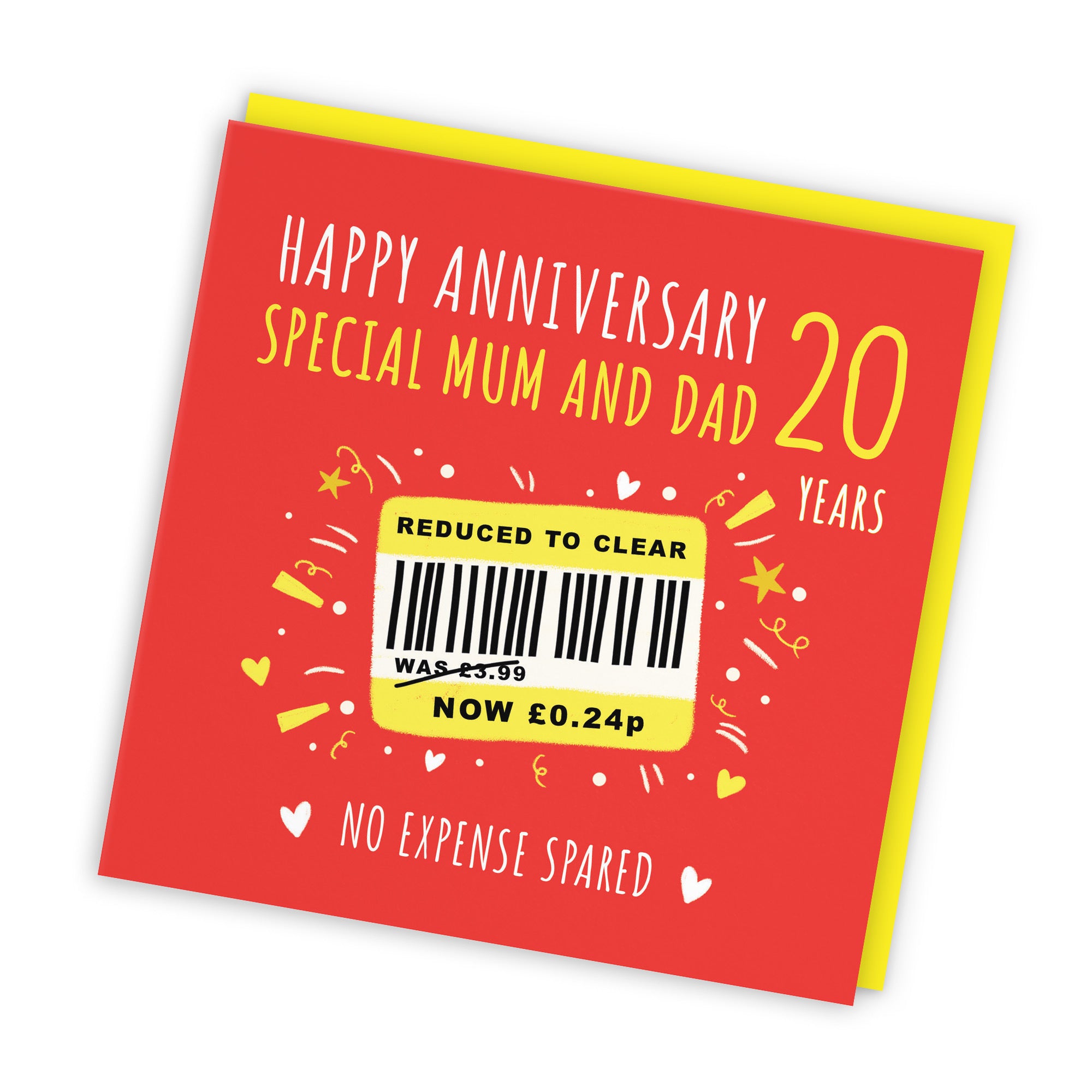 20th Mum And Dad Anniversary Card Reduced To Clear Moments - Default Title (BS00221)