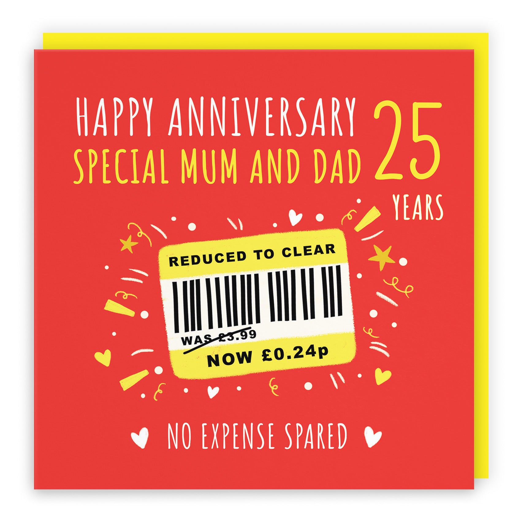 25th Mum And Dad Anniversary Card Reduced To Clear Moments - Default Title (BS00222)