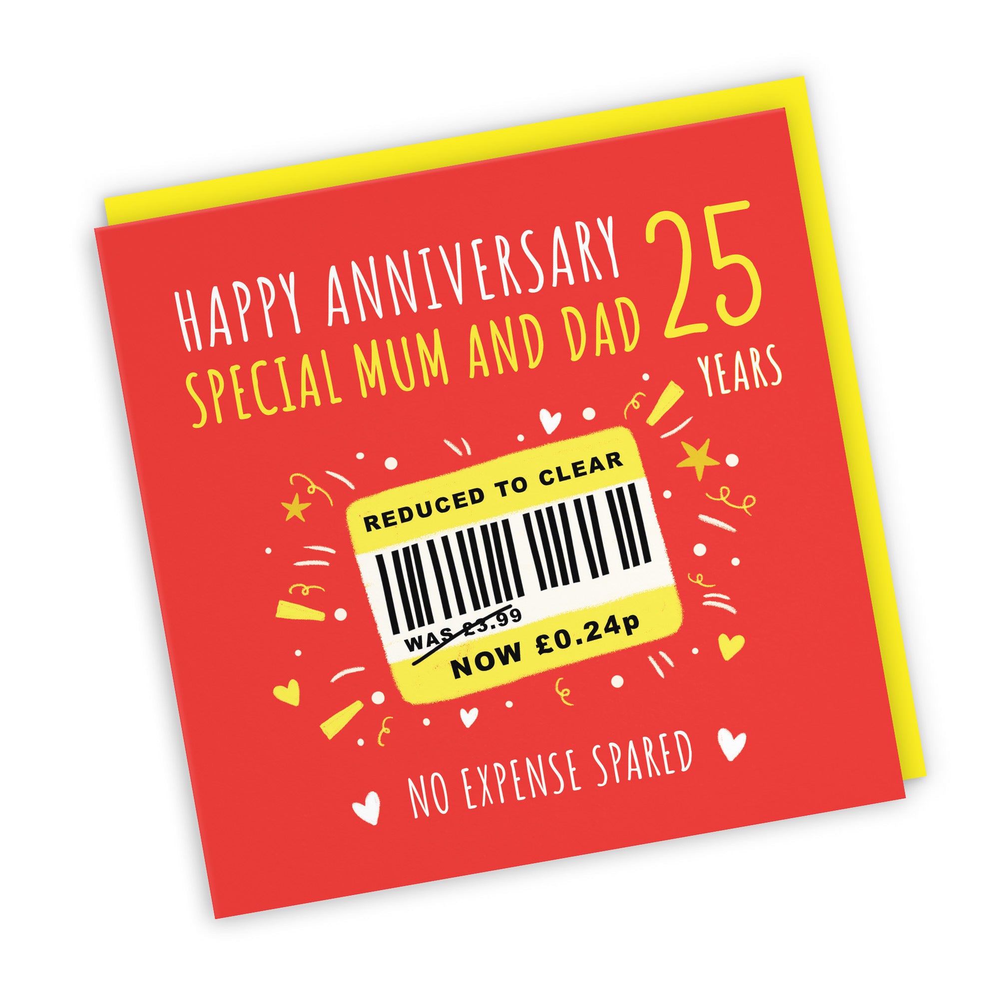 25th Mum And Dad Anniversary Card Reduced To Clear Moments - Default Title (BS00222)