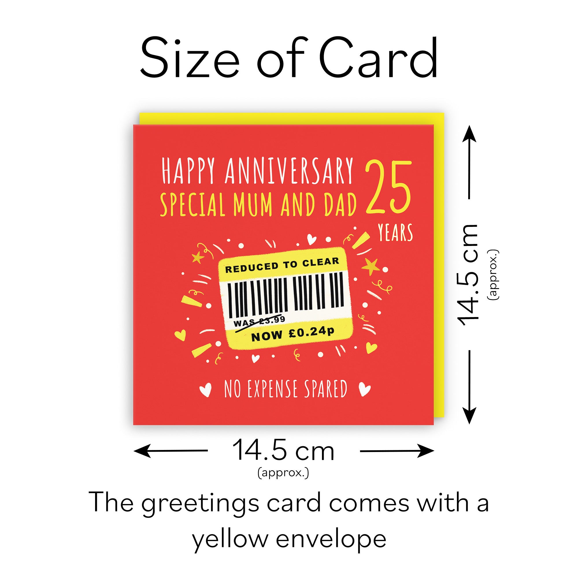 25th Mum And Dad Anniversary Card Reduced To Clear Moments - Default Title (BS00222)