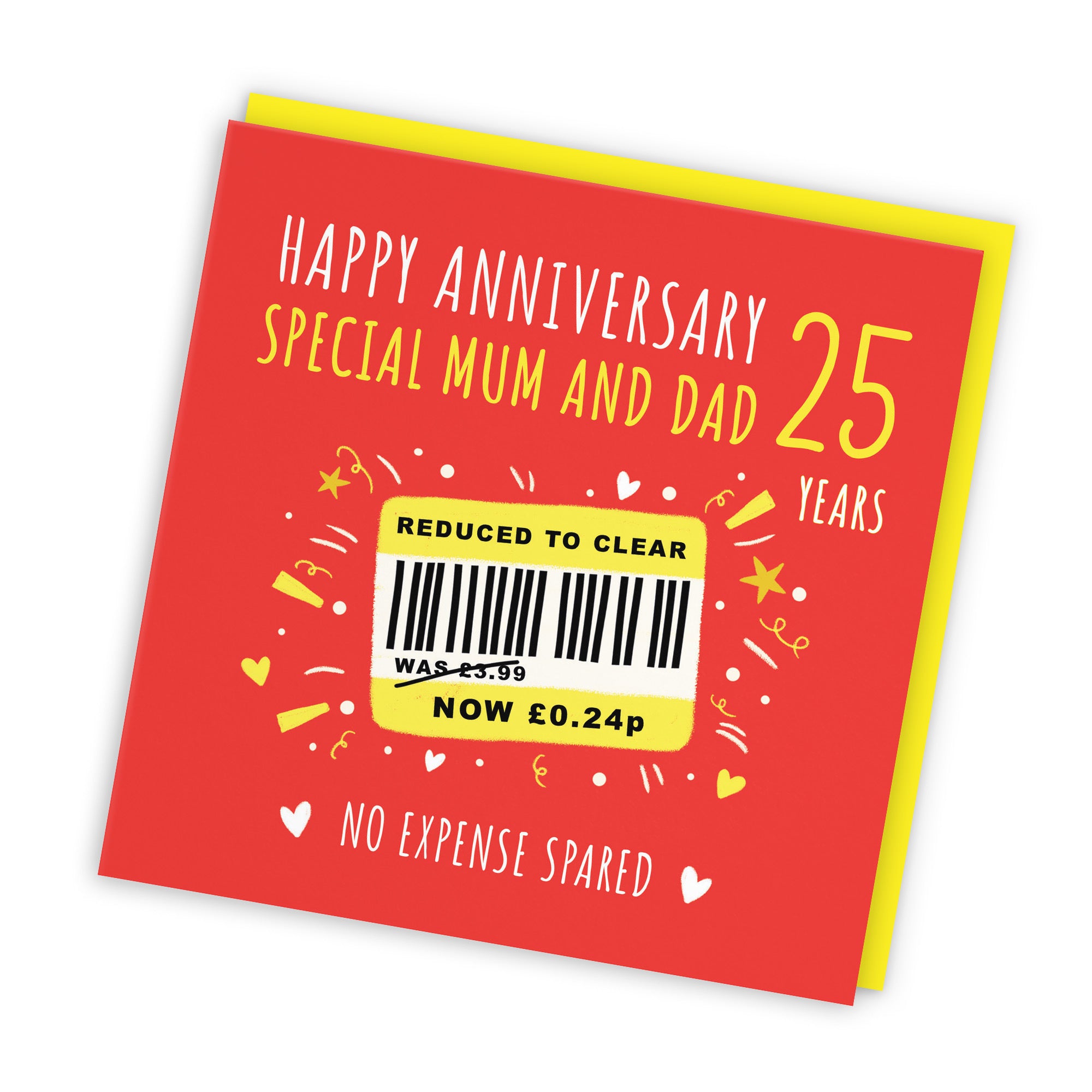 25th Mum And Dad Anniversary Card Reduced To Clear Moments - Default Title (BS00222)