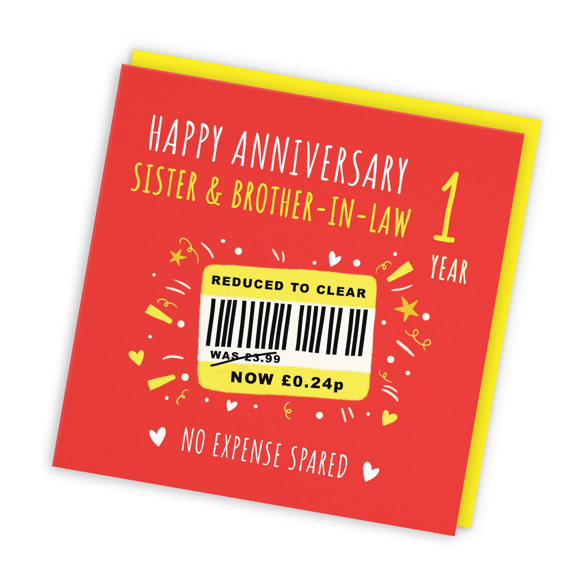 1st Sister And Brother-in-Law Anniversary Card Reduced To Clear Moments - Default Title (BS00224)
