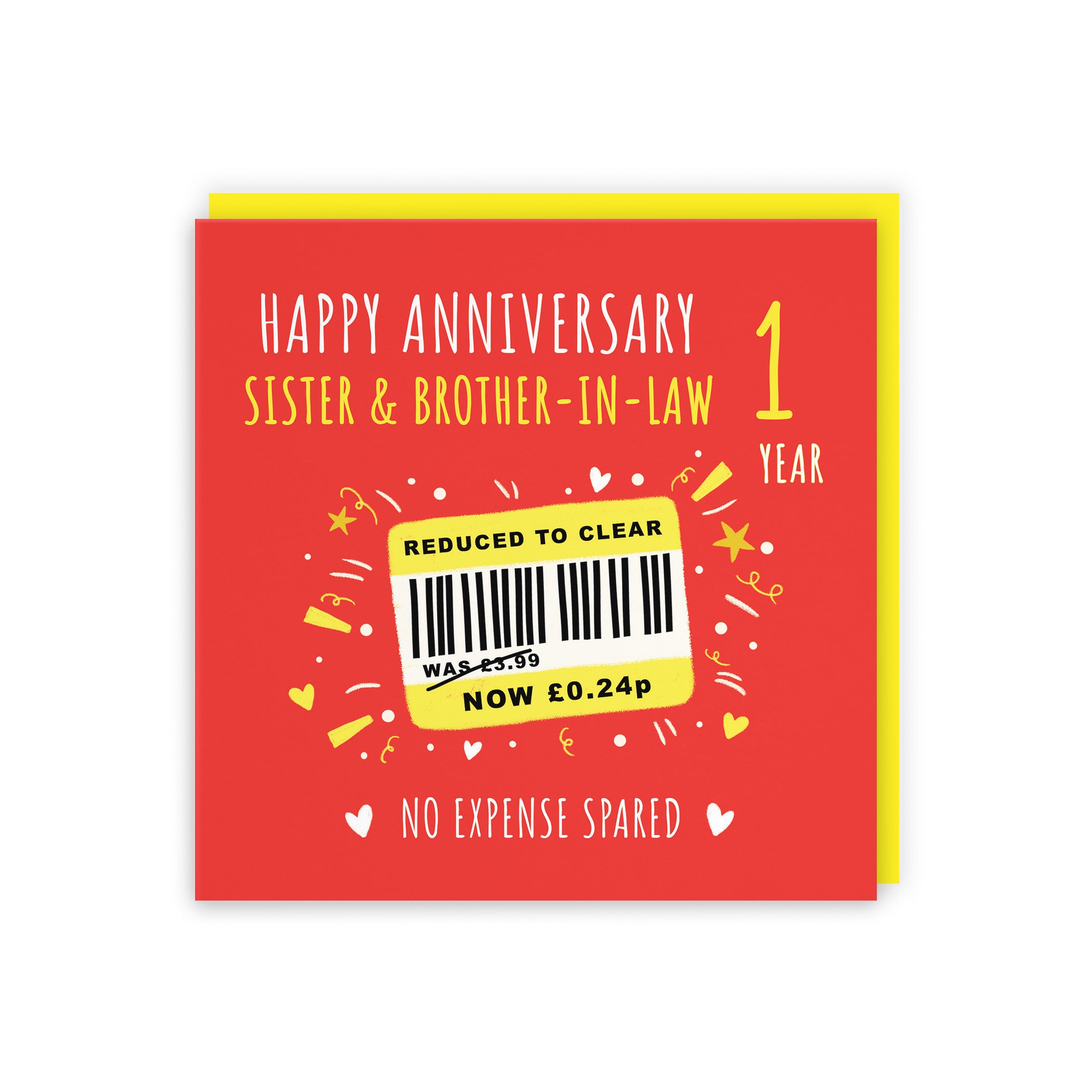 1st Sister And Brother-in-Law Anniversary Card Reduced To Clear Moments - Default Title (BS00224)