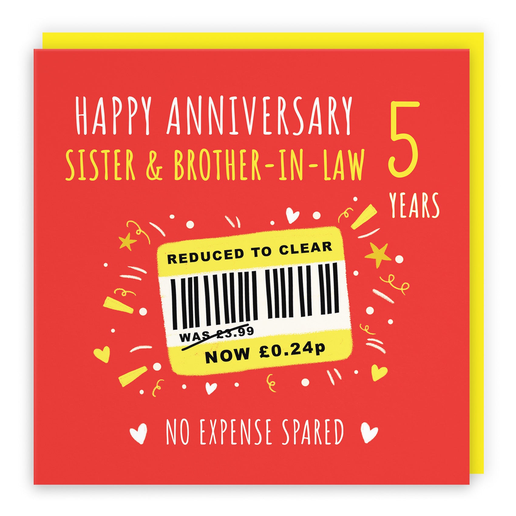 5th Sister And Brother-in-Law Anniversary Card Reduced To Clear Moments - Default Title (BS00225)