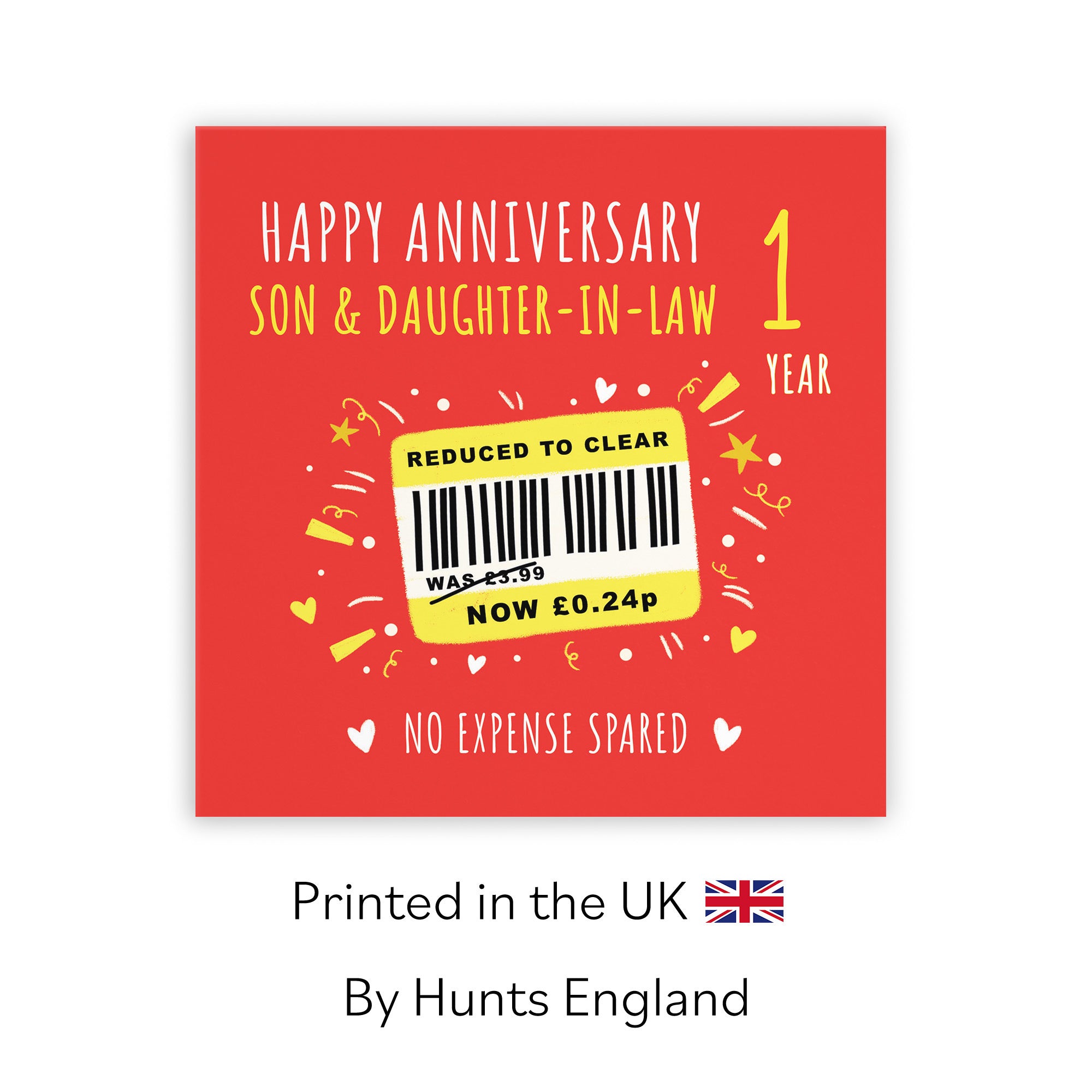 1st Son And Daughter-in-Law Anniversary Card Reduced To Clear Moments - Default Title (BS00226)