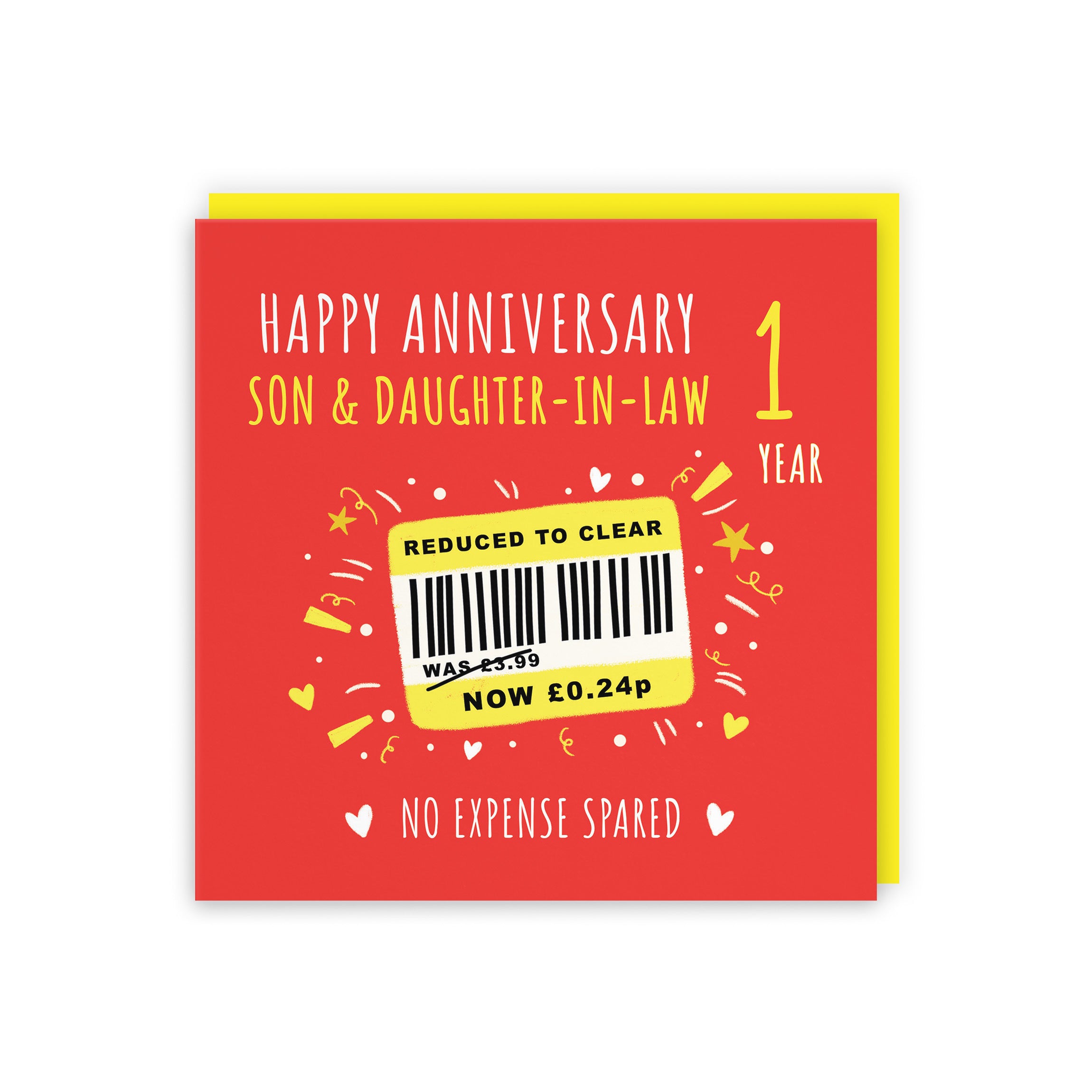 1st Son And Daughter-in-Law Anniversary Card Reduced To Clear Moments - Default Title (BS00226)