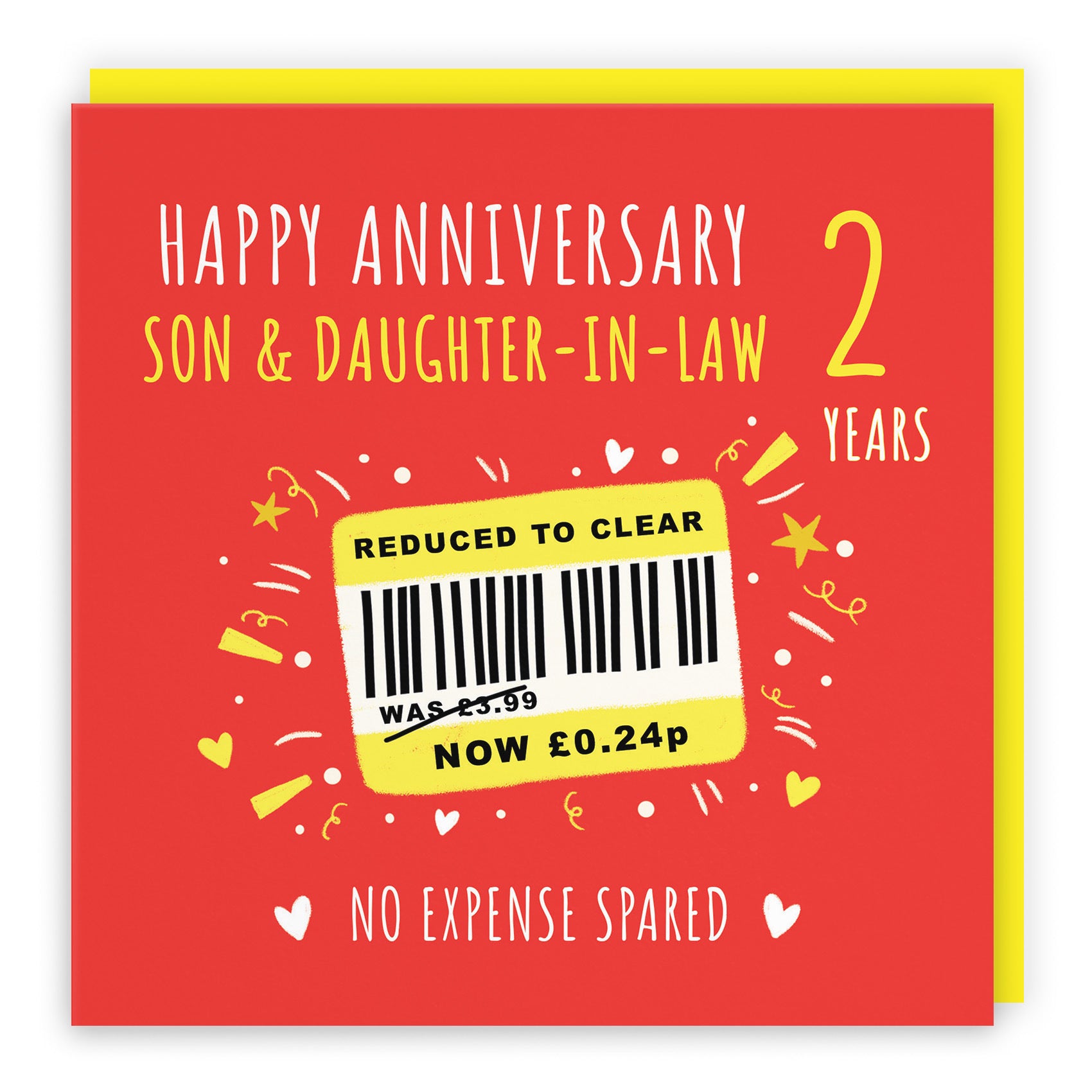 2nd Son And Daughter-in-Law Anniversary Card Reduced To Clear Moments - Default Title (BS00227)
