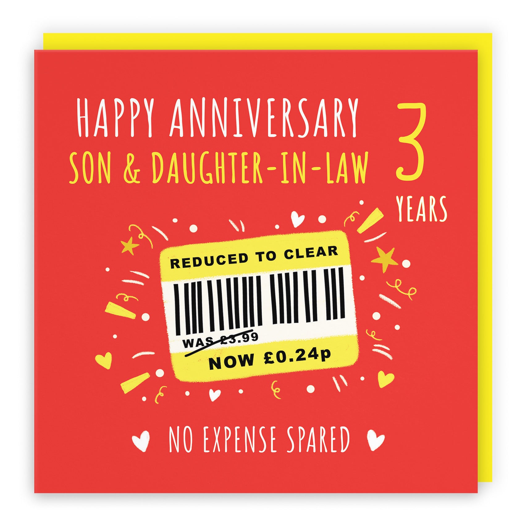 3rd Son And Daughter-in-Law Anniversary Card Reduced To Clear Moments - Default Title (BS00228)