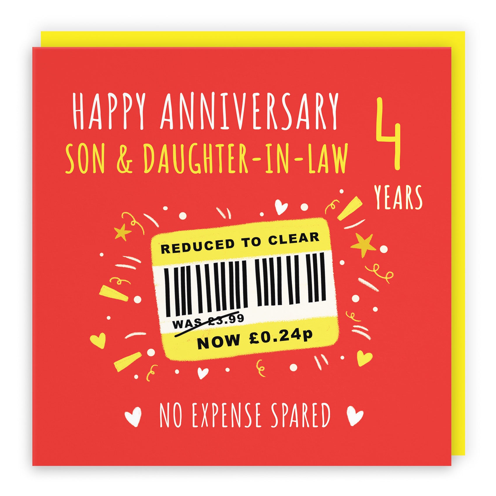 4th Son And Daughter-in-Law Anniversary Card Reduced To Clear Moments - Default Title (BS00229)