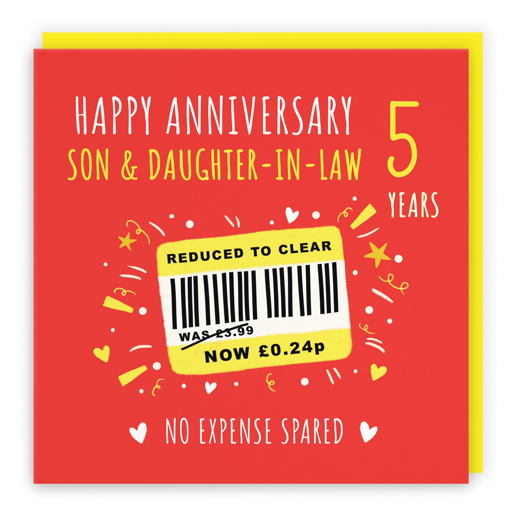 5th Son And Daughter-in-Law Anniversary Card Reduced To Clear Moments - Default Title (BS00230)
