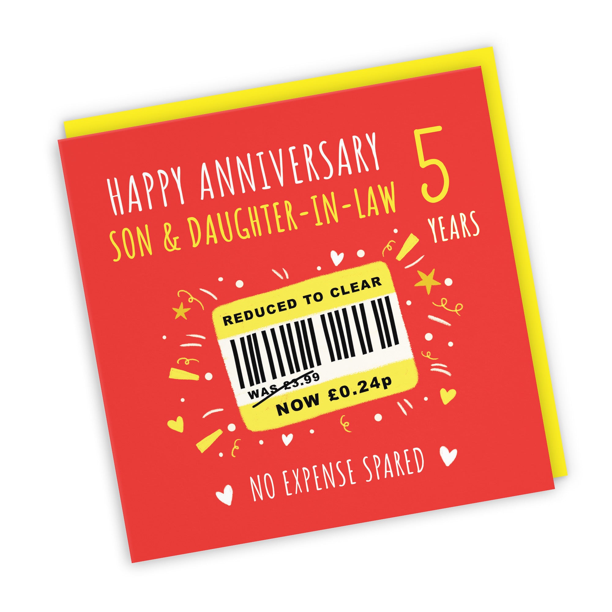 5th Son And Daughter-in-Law Anniversary Card Reduced To Clear Moments - Default Title (BS00230)