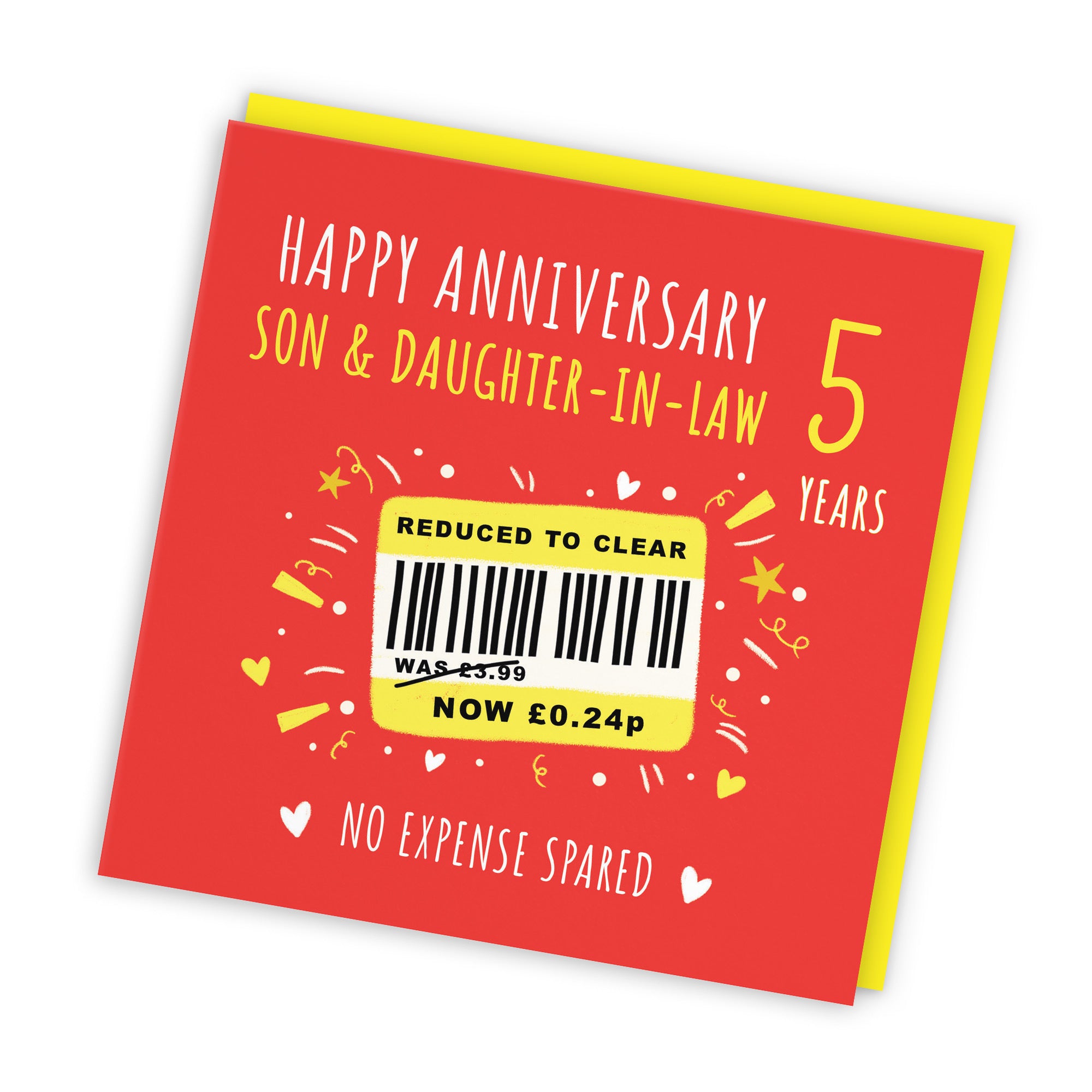 5th Son And Daughter-in-Law Anniversary Card Reduced To Clear Moments - Default Title (BS00230)