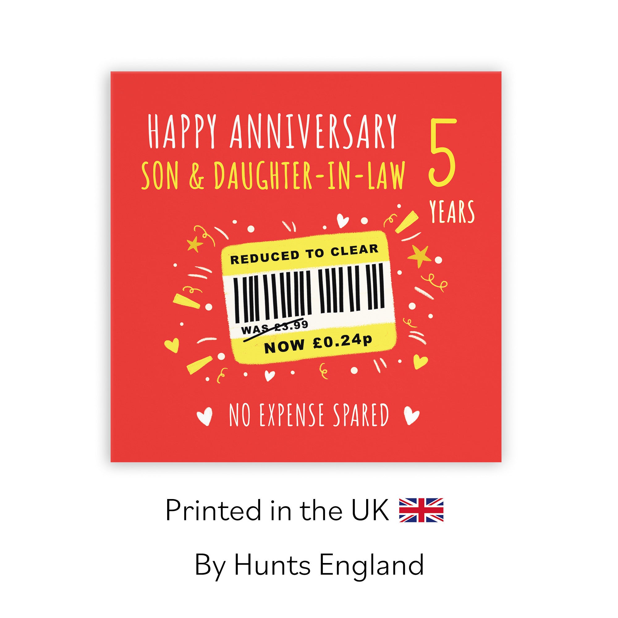 5th Son And Daughter-in-Law Anniversary Card Reduced To Clear Moments - Default Title (BS00230)