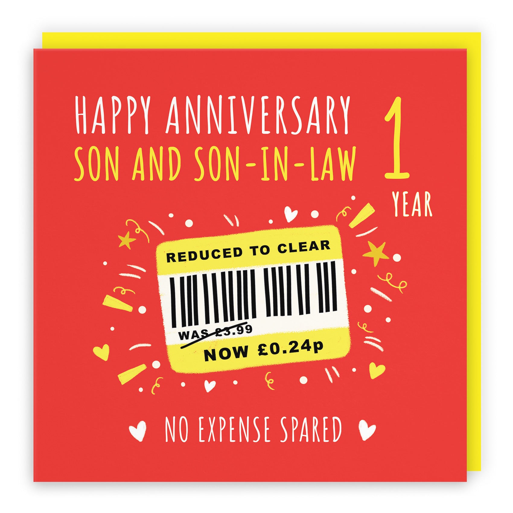 1st Son And Son-in-Law Anniversary Card Reduced To Clear Moments - Default Title (BS00231)