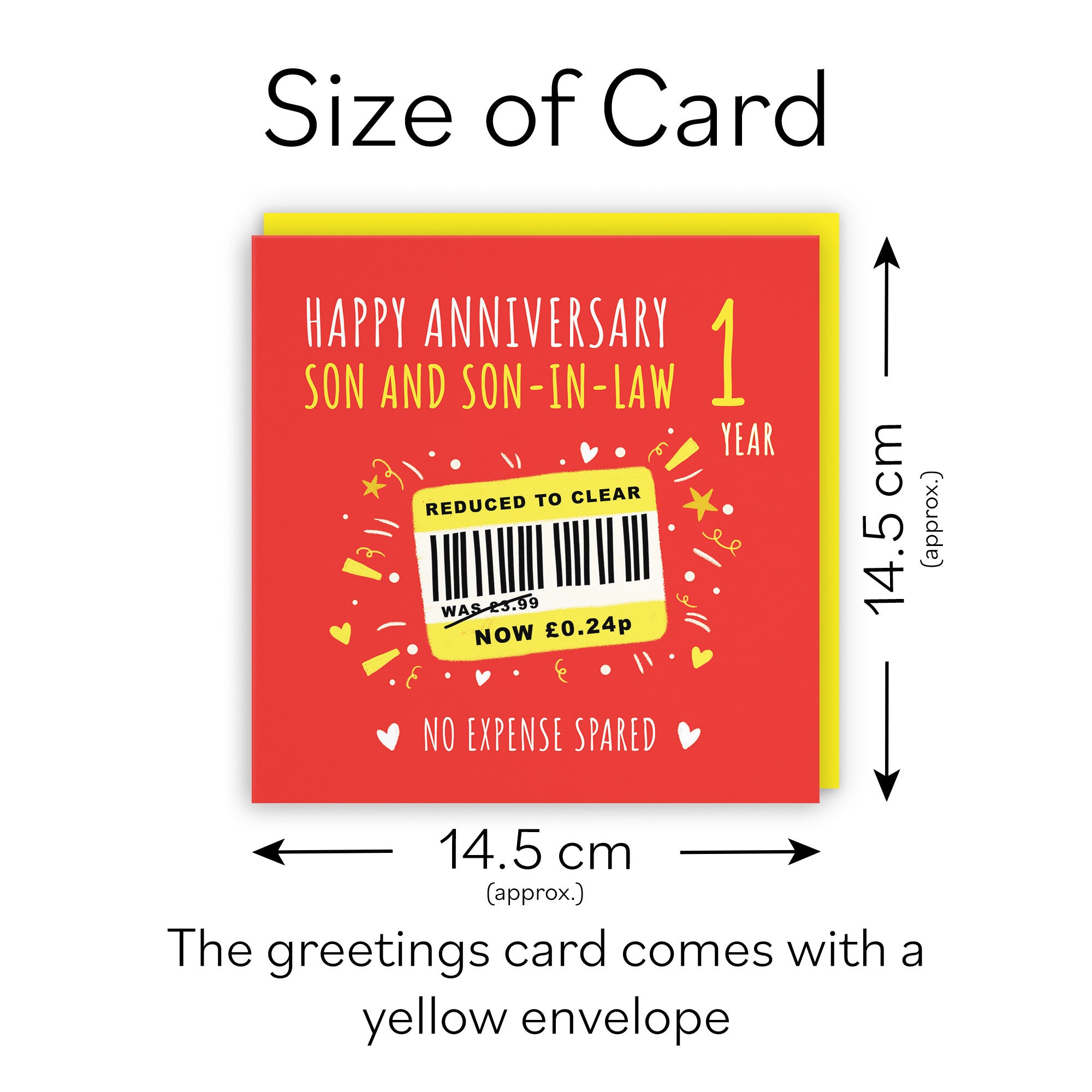 1st Son And Son-in-Law Anniversary Card Reduced To Clear Moments - Default Title (BS00231)