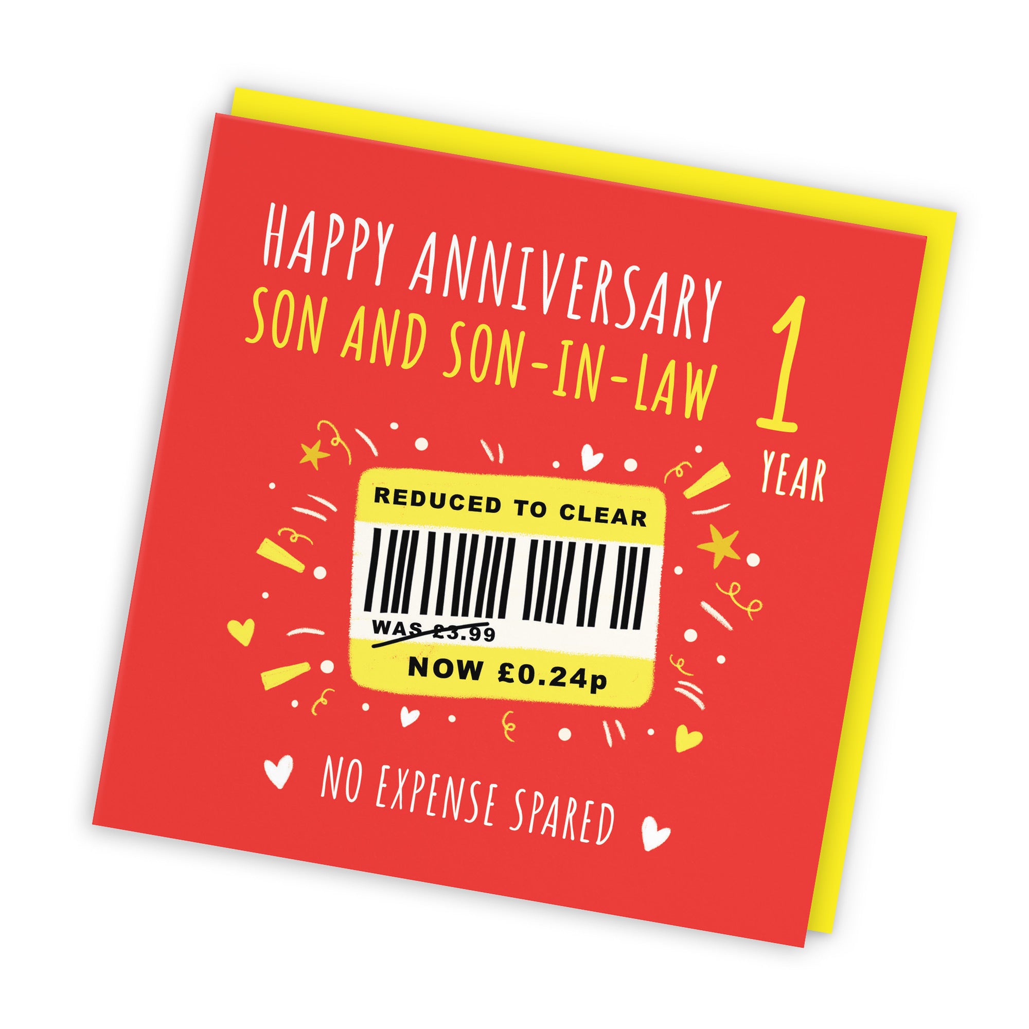1st Son And Son-in-Law Anniversary Card Reduced To Clear Moments - Default Title (BS00231)
