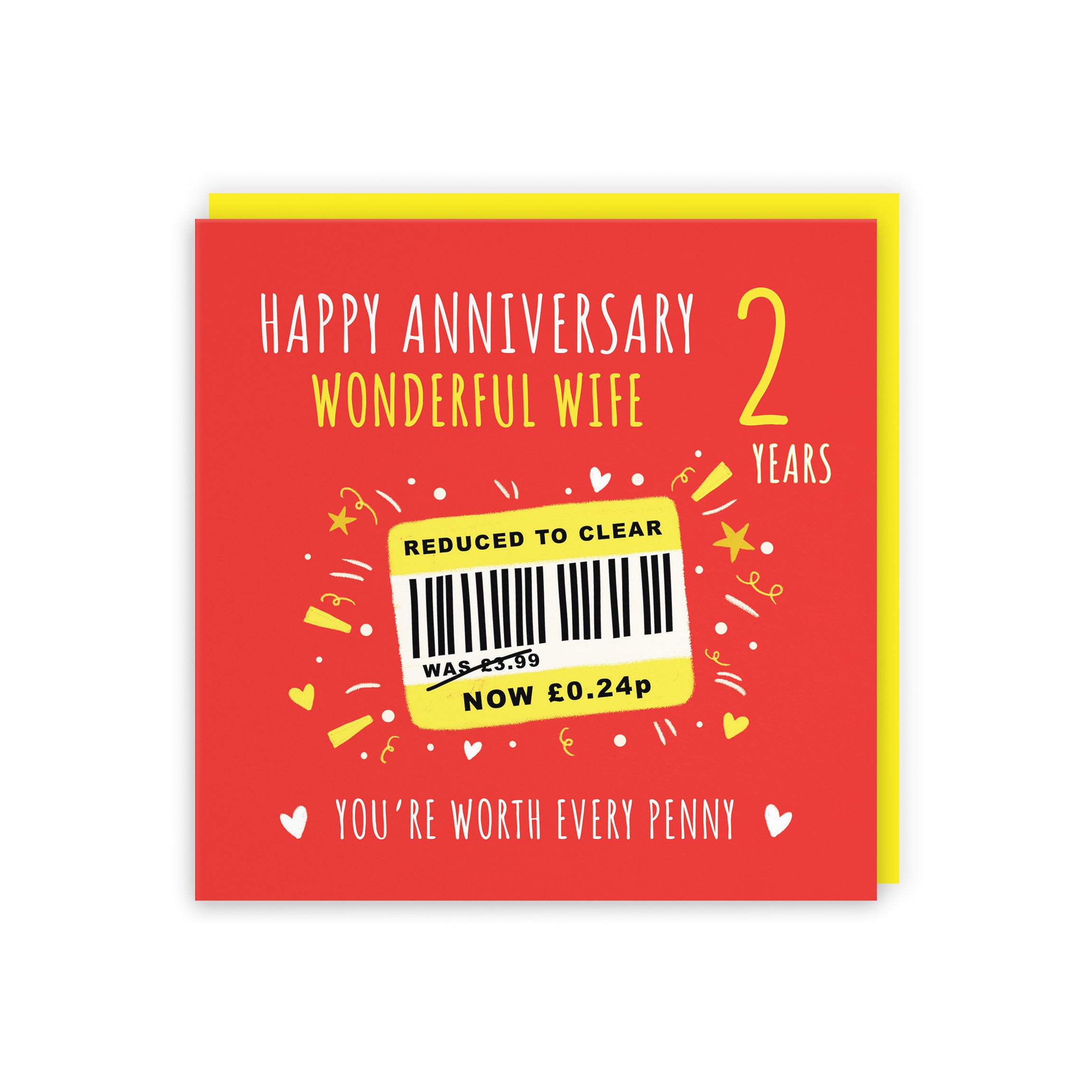2nd Wife Anniversary Card Reduced To Clear Moments - Default Title (BS00233)