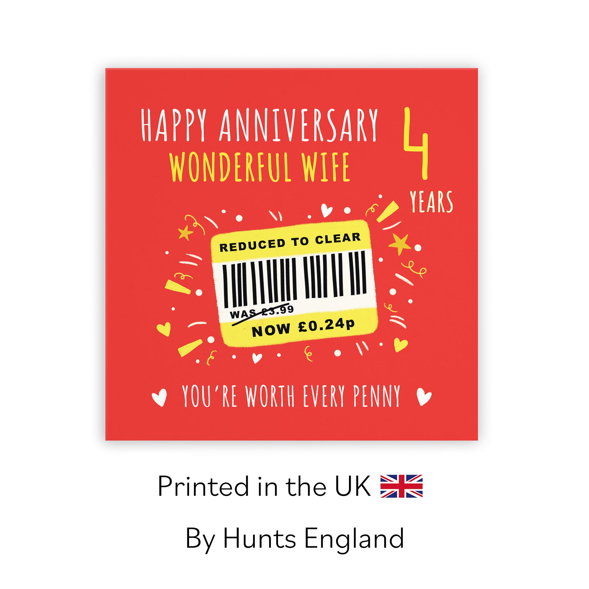 4th Wife Anniversary Card Reduced To Clear Moments - Default Title (BS00235)