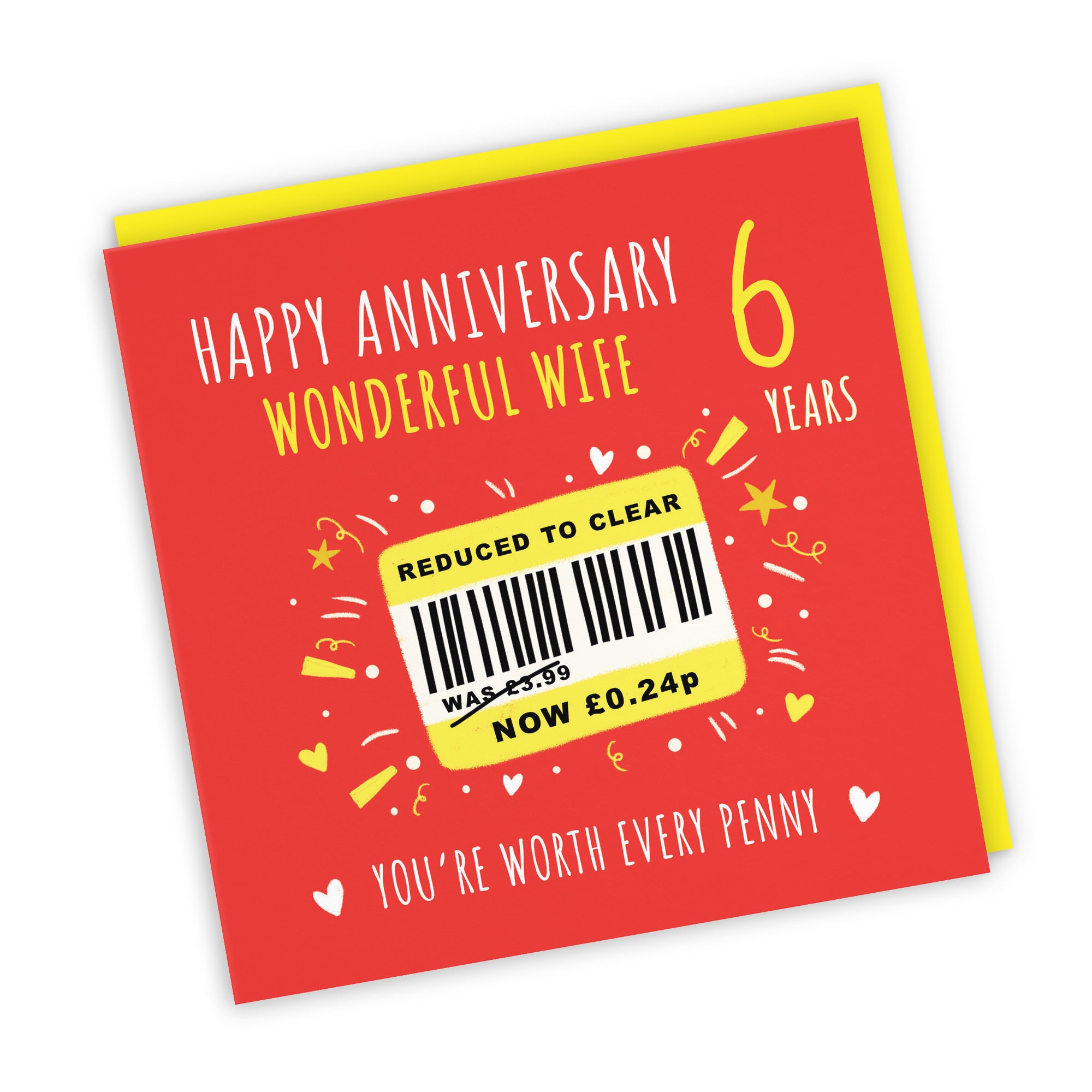 6th Wife Anniversary Card Reduced To Clear Moments - Default Title (BS00237)
