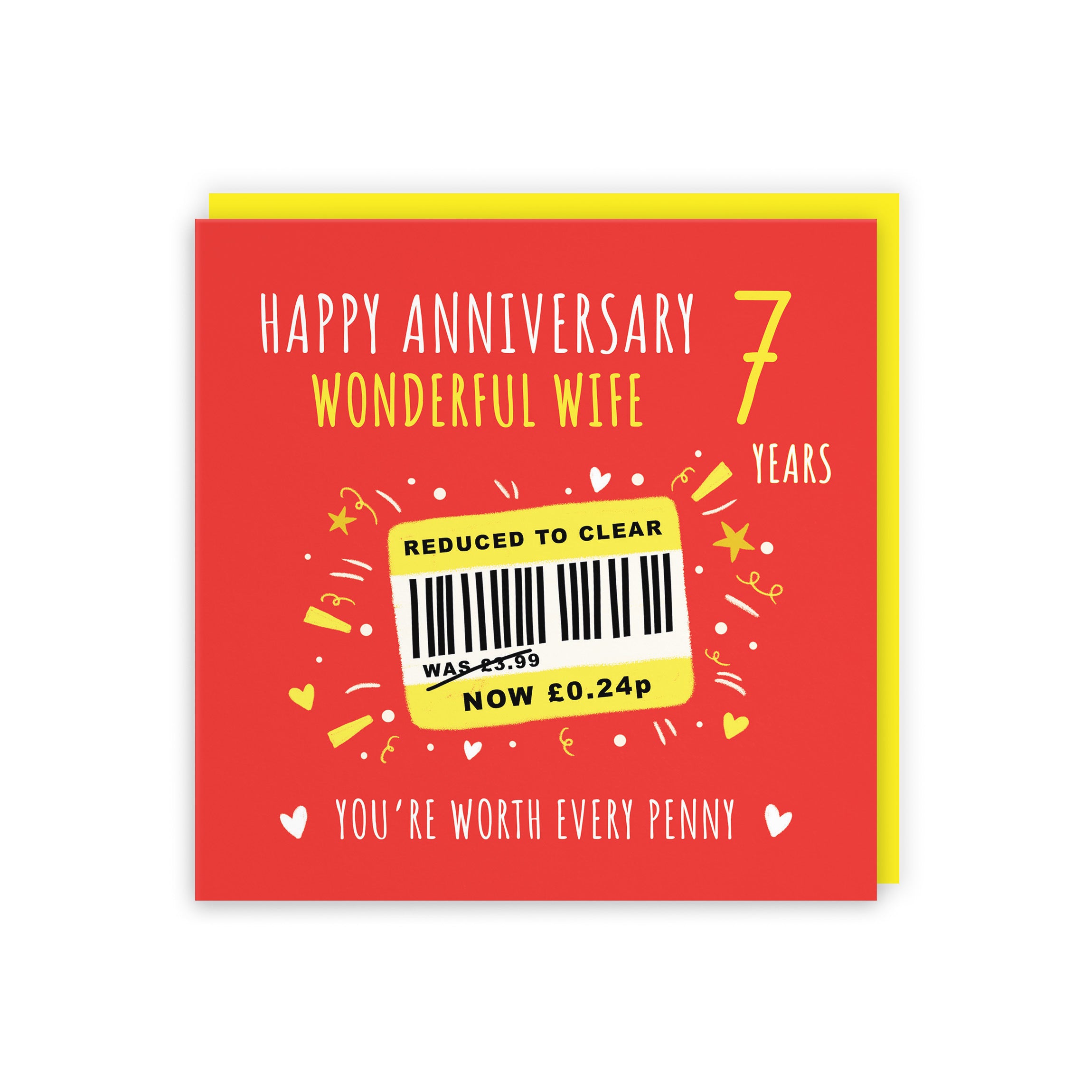 7th Wife Anniversary Card Reduced To Clear Moments - Default Title (BS00238)