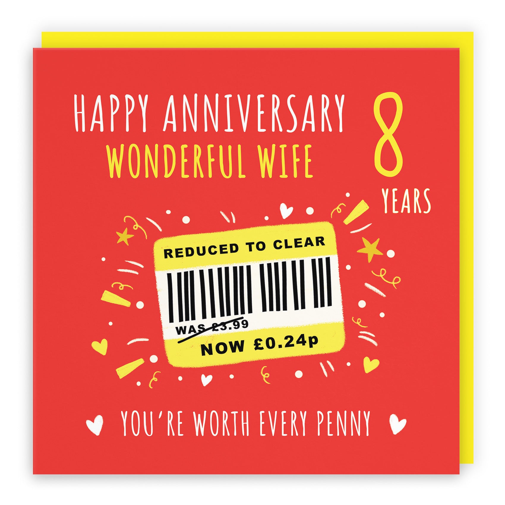 8th Wife Anniversary Card Reduced To Clear Moments - Default Title (BS00239)