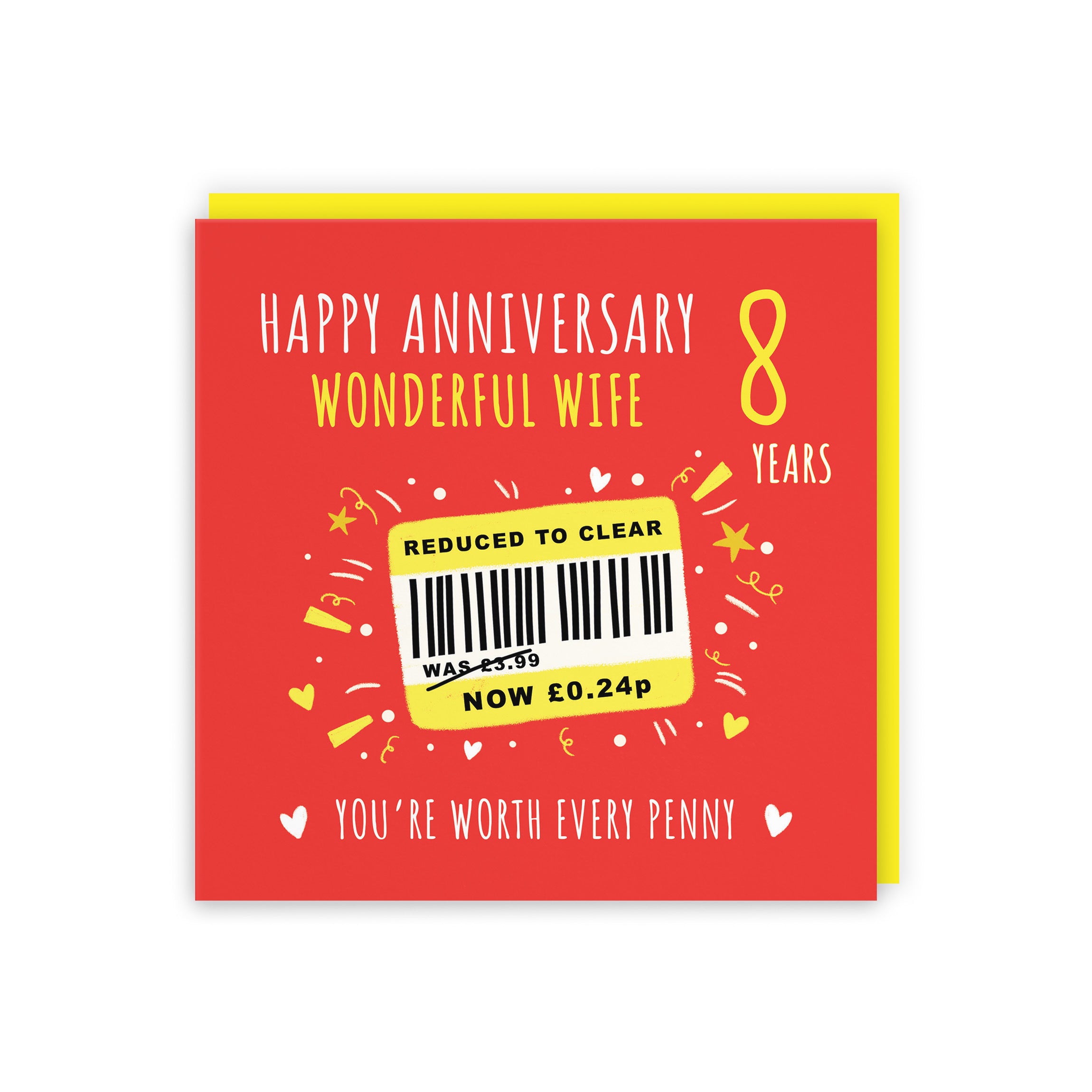 8th Wife Anniversary Card Reduced To Clear Moments - Default Title (BS00239)