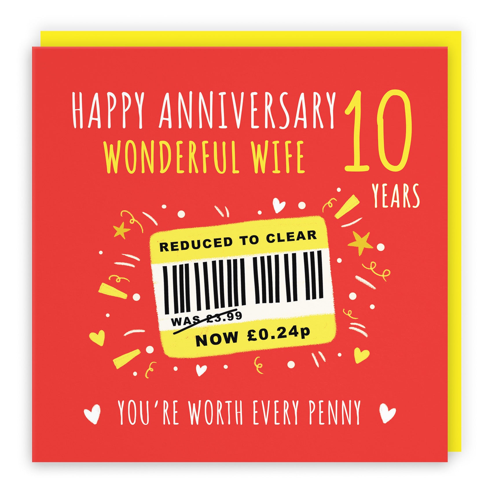 10th Wife Anniversary Card Reduced To Clear Moments - Default Title (BS00241)