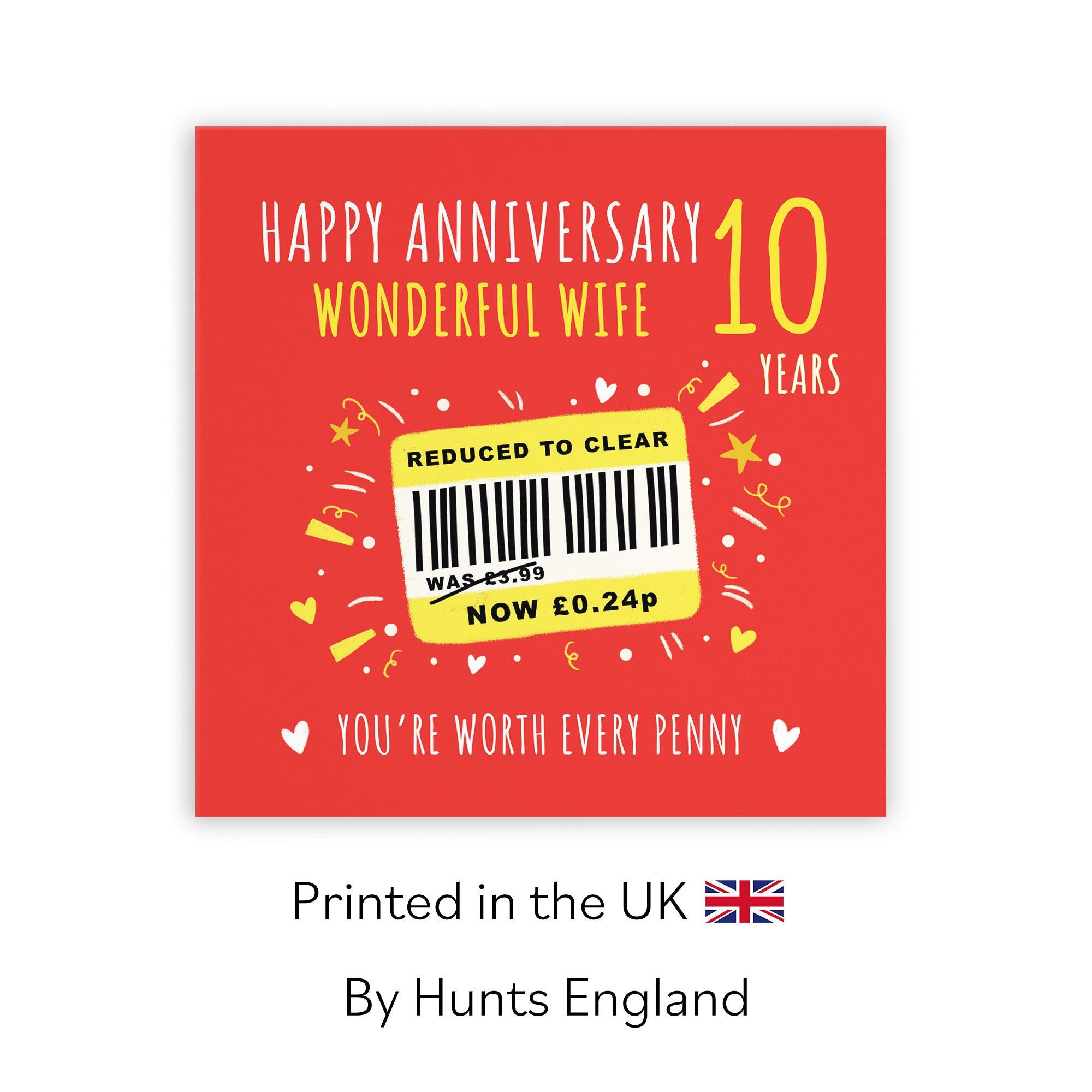 10th Wife Anniversary Card Reduced To Clear Moments - Default Title (BS00241)