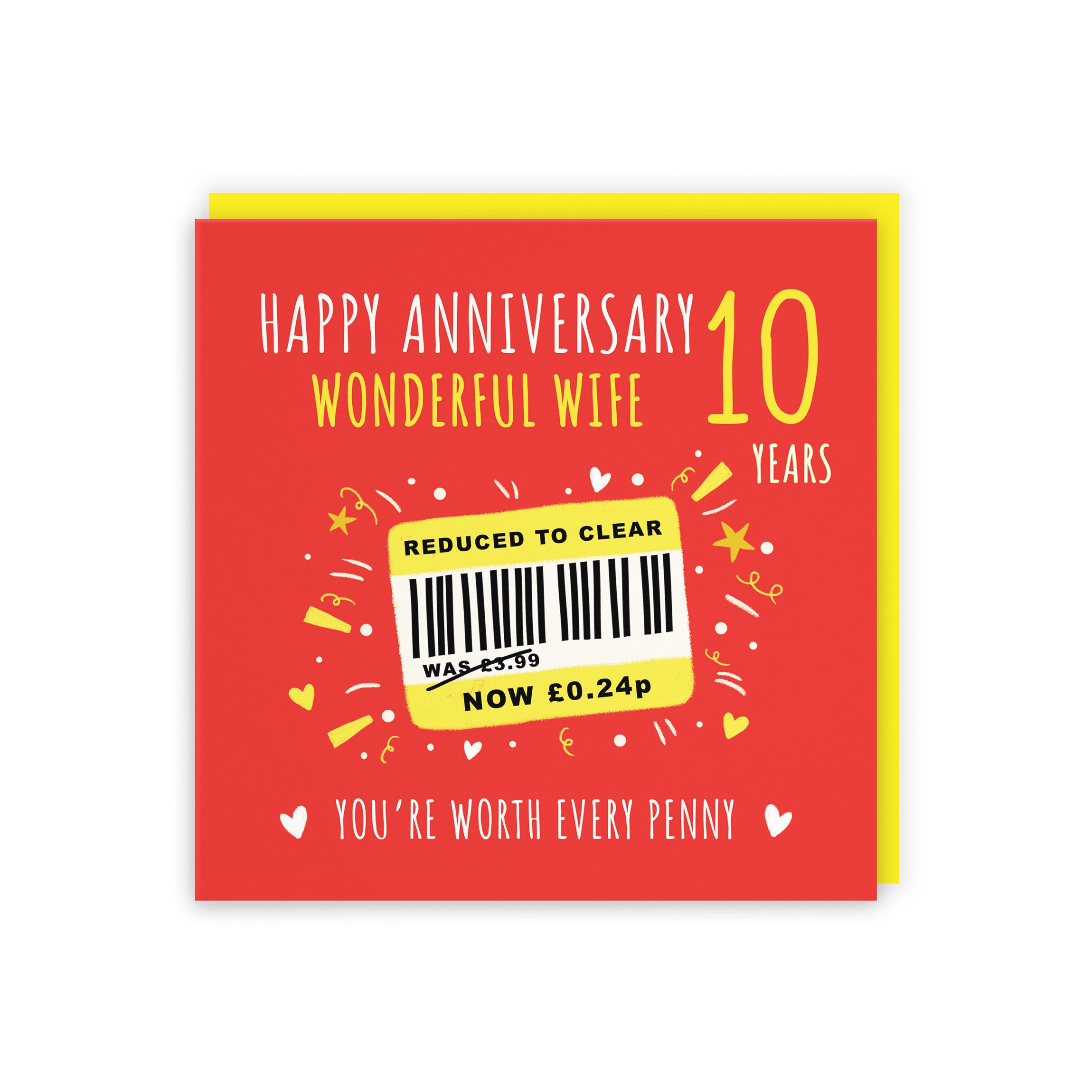 10th Wife Anniversary Card Reduced To Clear Moments - Default Title (BS00241)