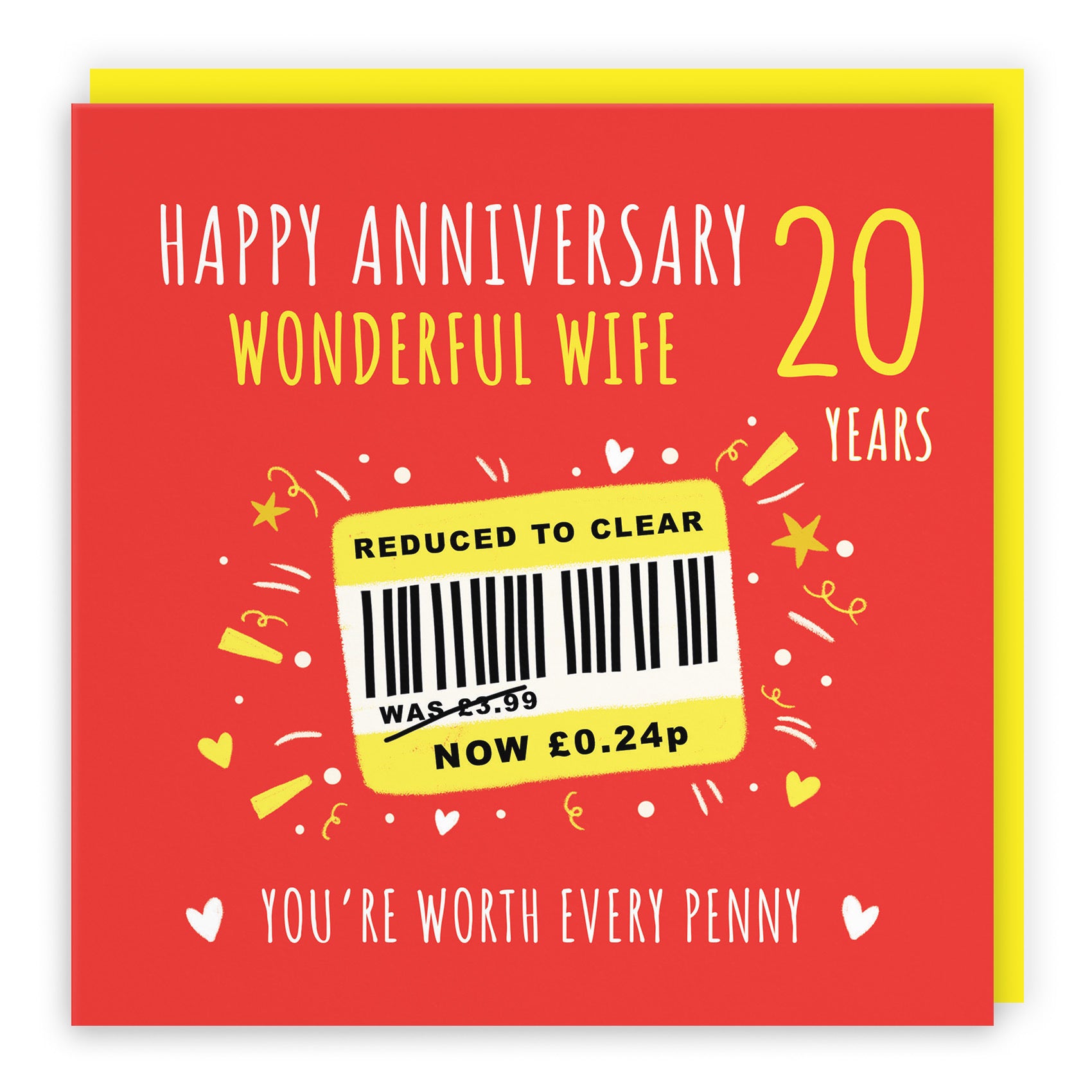 20th Wife Anniversary Card Reduced To Clear Moments - Default Title (BS00243)