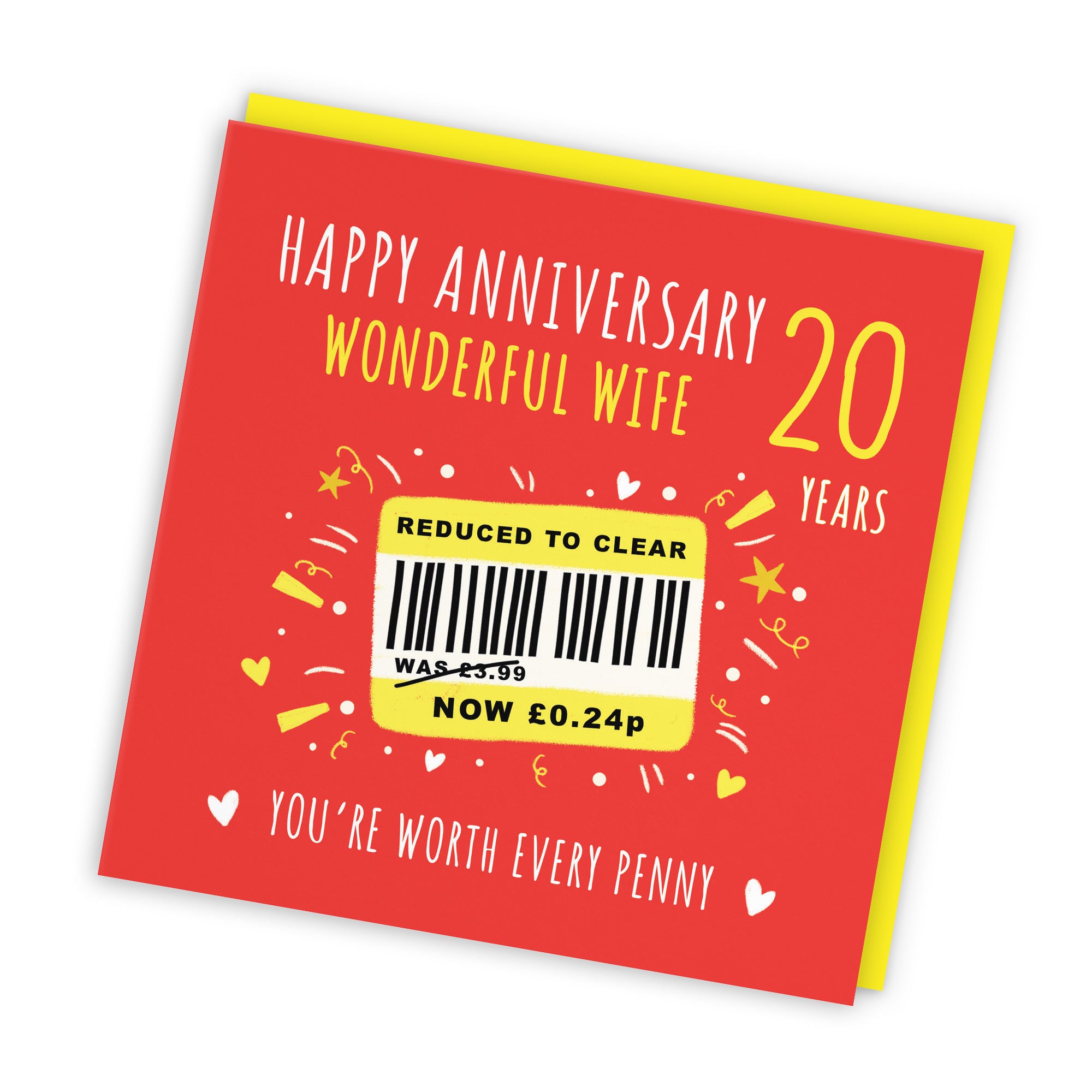 20th Wife Anniversary Card Reduced To Clear Moments - Default Title (BS00243)