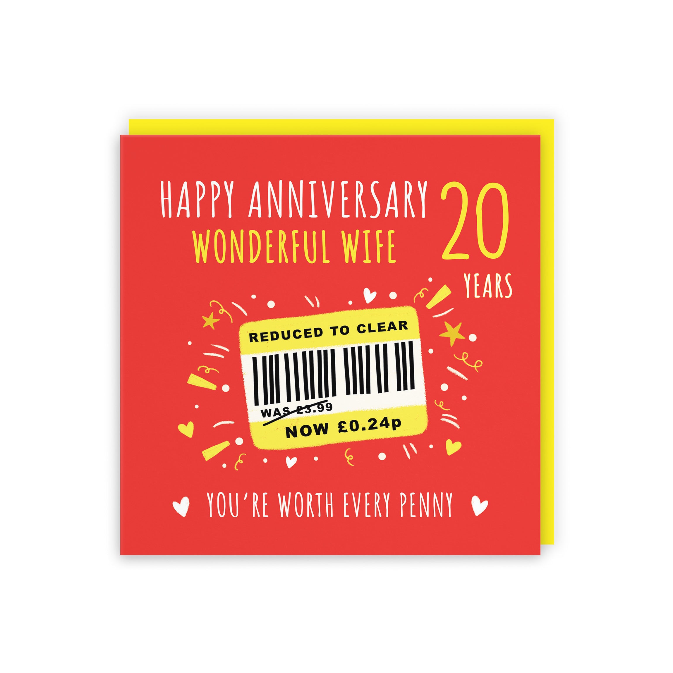 20th Wife Anniversary Card Reduced To Clear Moments - Default Title (BS00243)