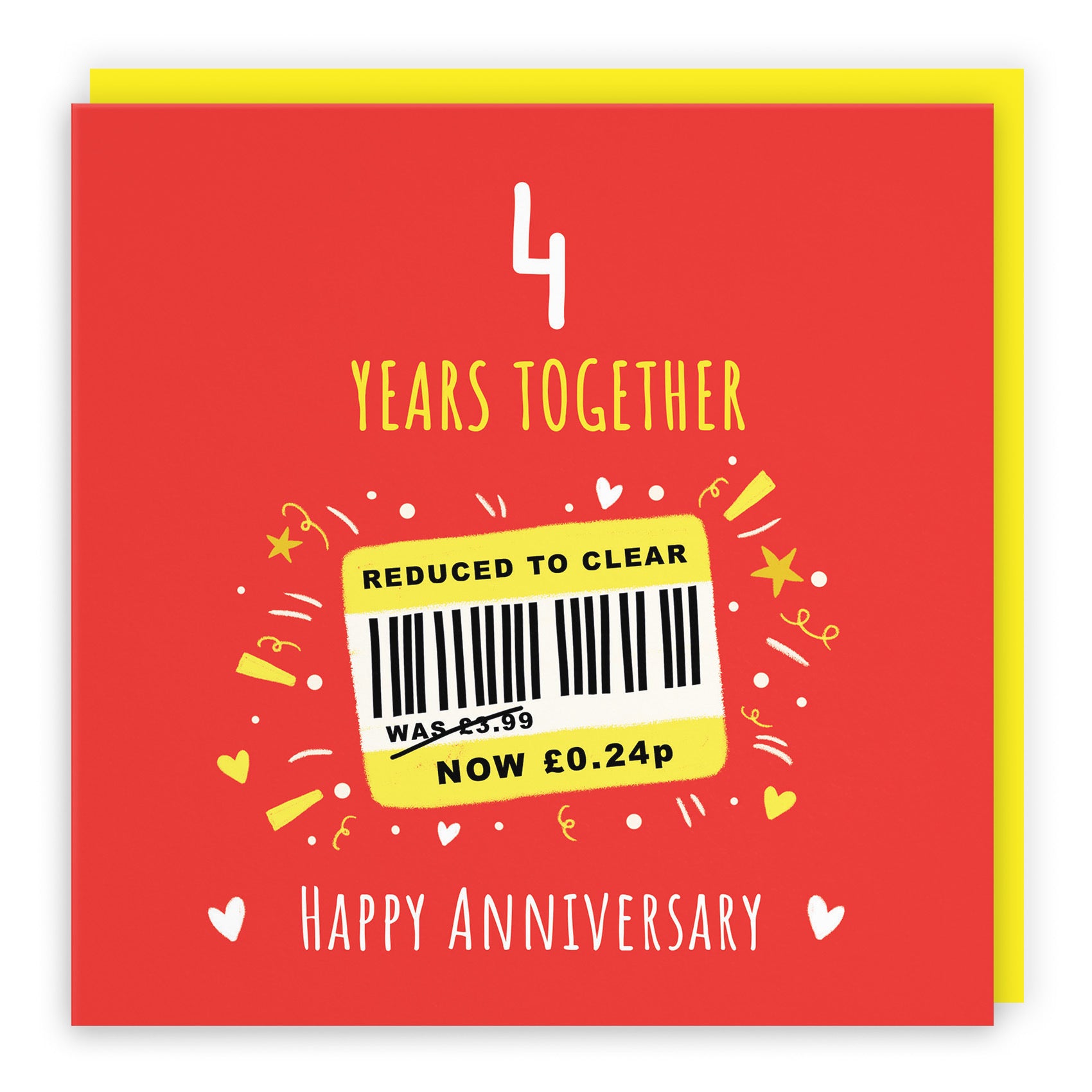 4th Anniversary Card Reduced To Clear Moments - Default Title (BS00247)