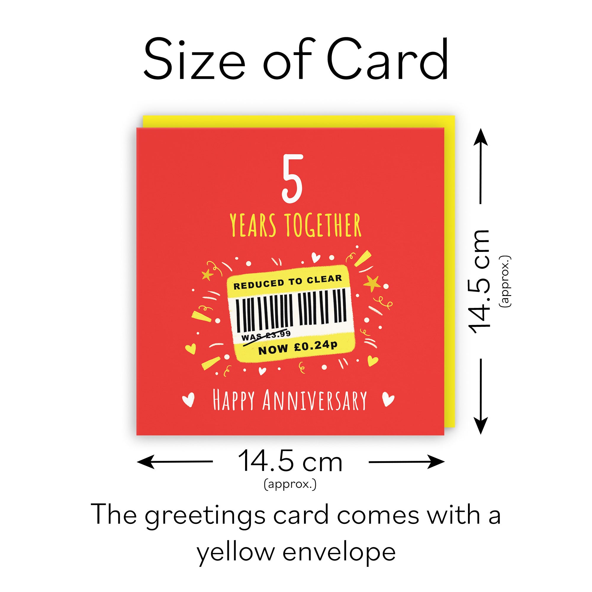 5th Anniversary Card Reduced To Clear Moments - Default Title (BS00248)
