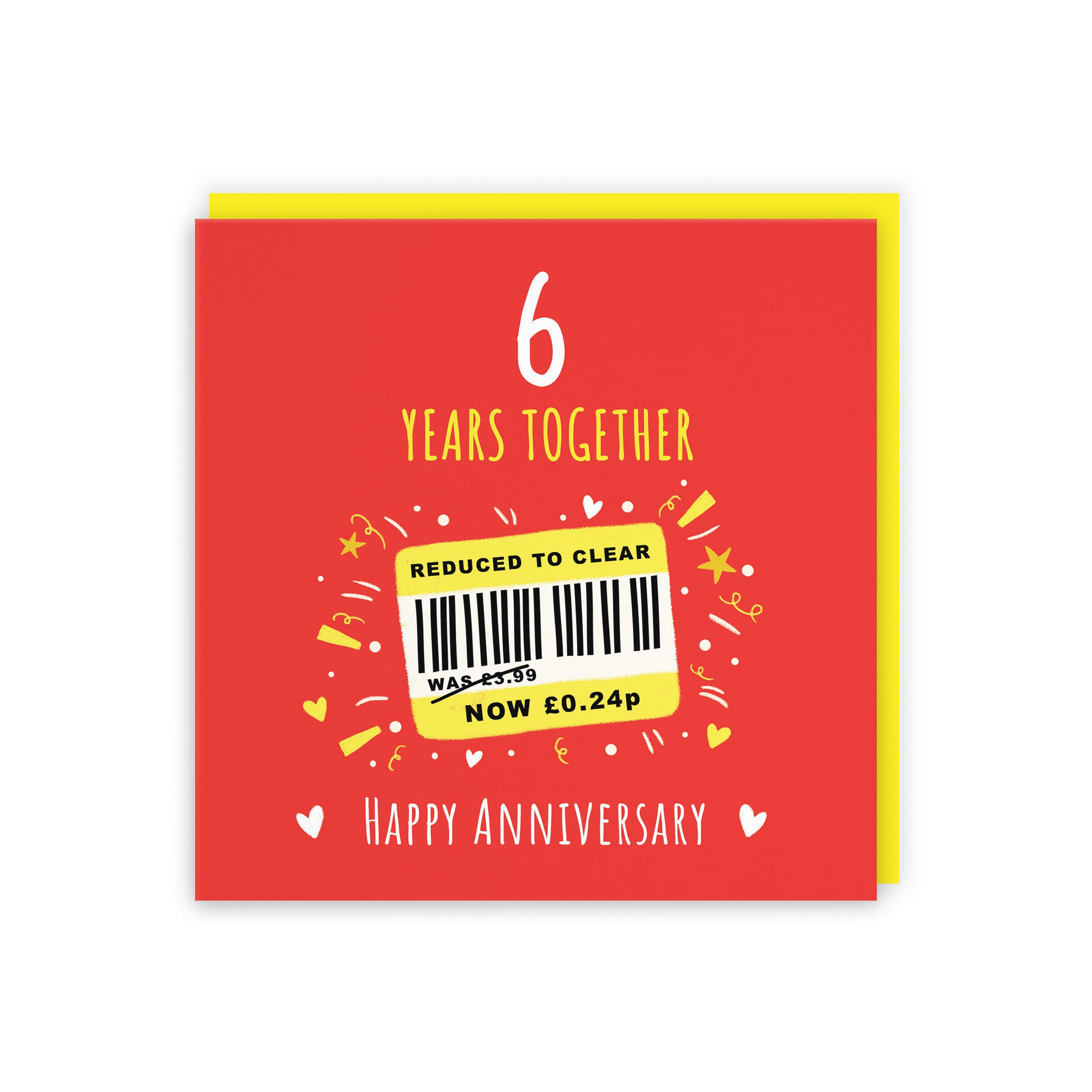 6th Anniversary Card Reduced To Clear Moments - Default Title (BS00249)
