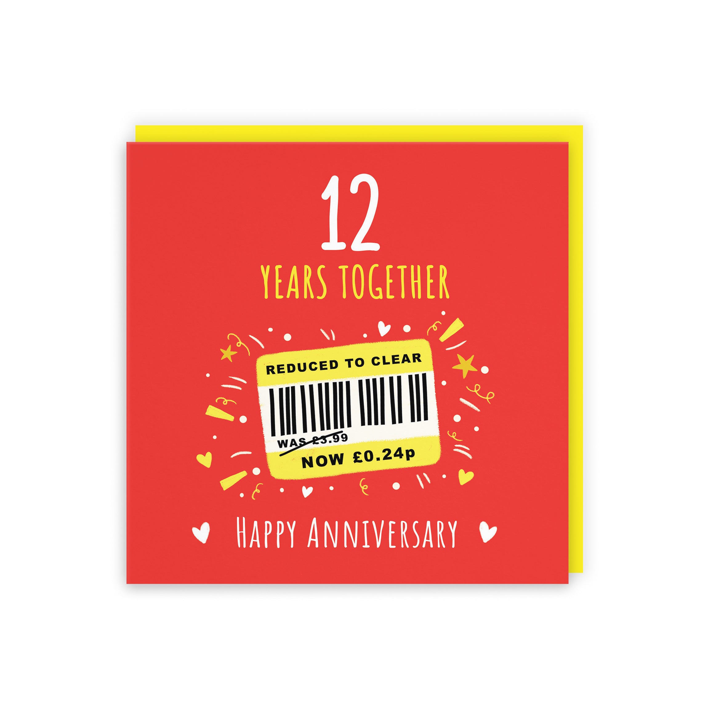 12th Anniversary Card Reduced To Clear Moments - Default Title (BS00255)