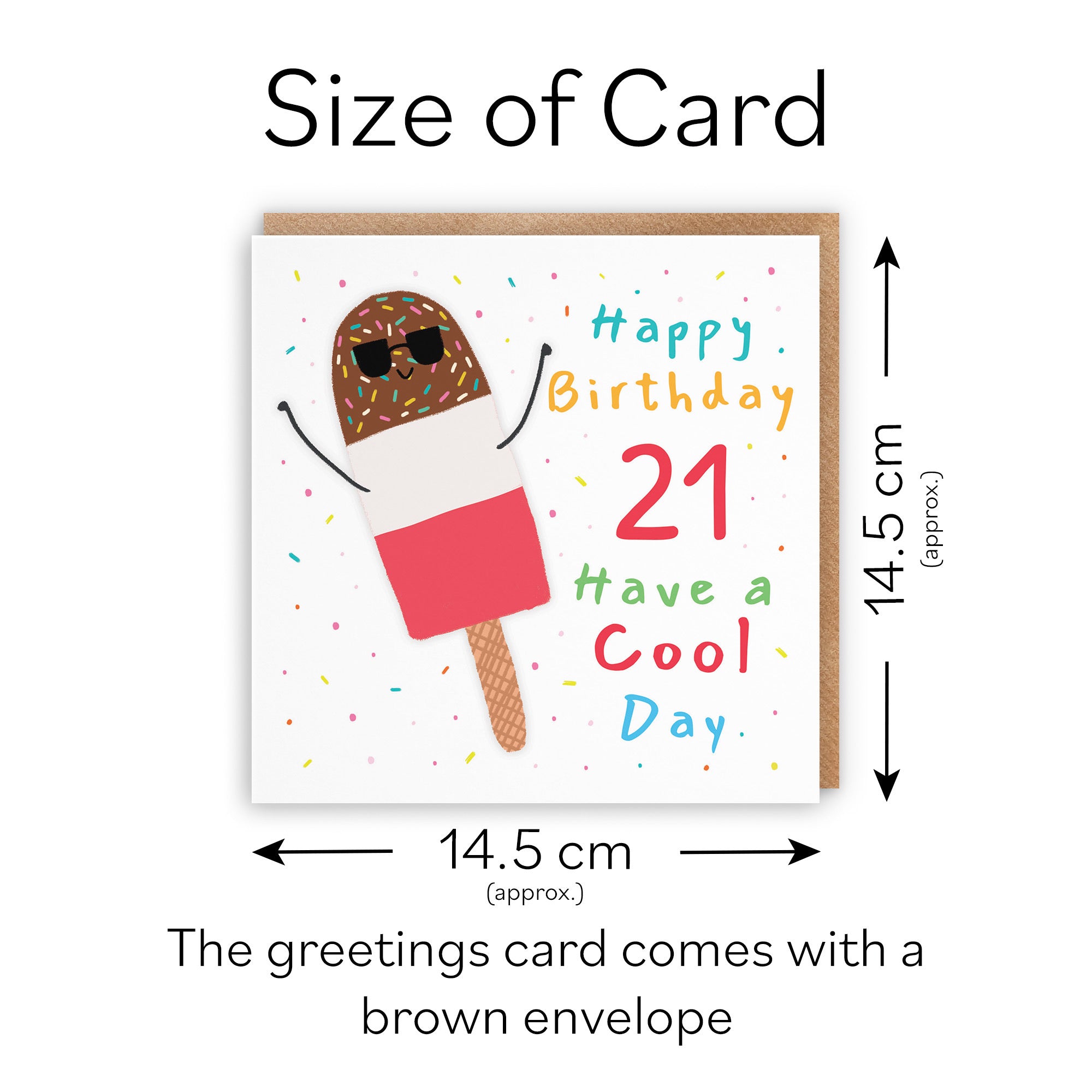 21st Birthday Card Ice Lolly Moments - Default Title (BS00373)